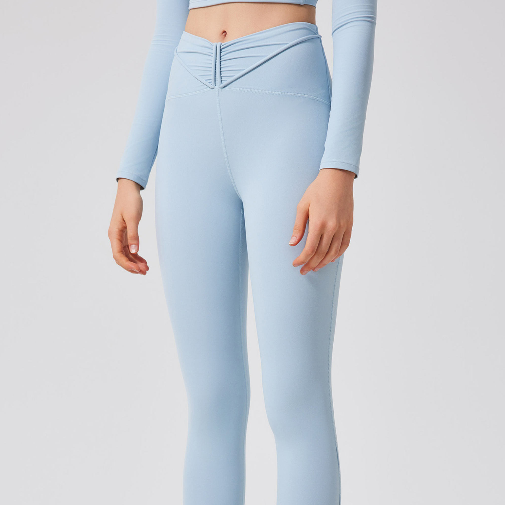 Vフロント ロープデザイン レギンス