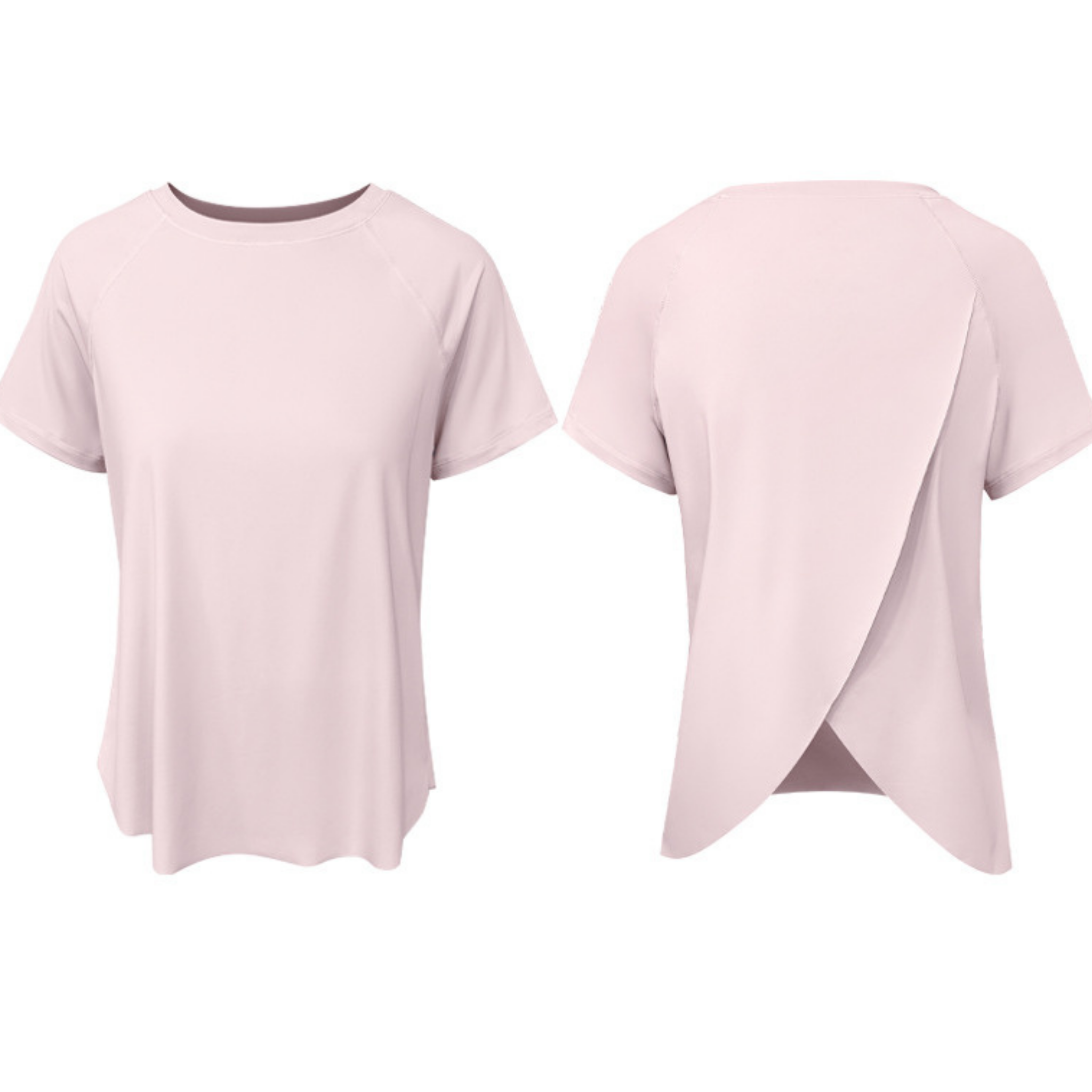 アイスシルク バックスリット ヨガ Tシャツ