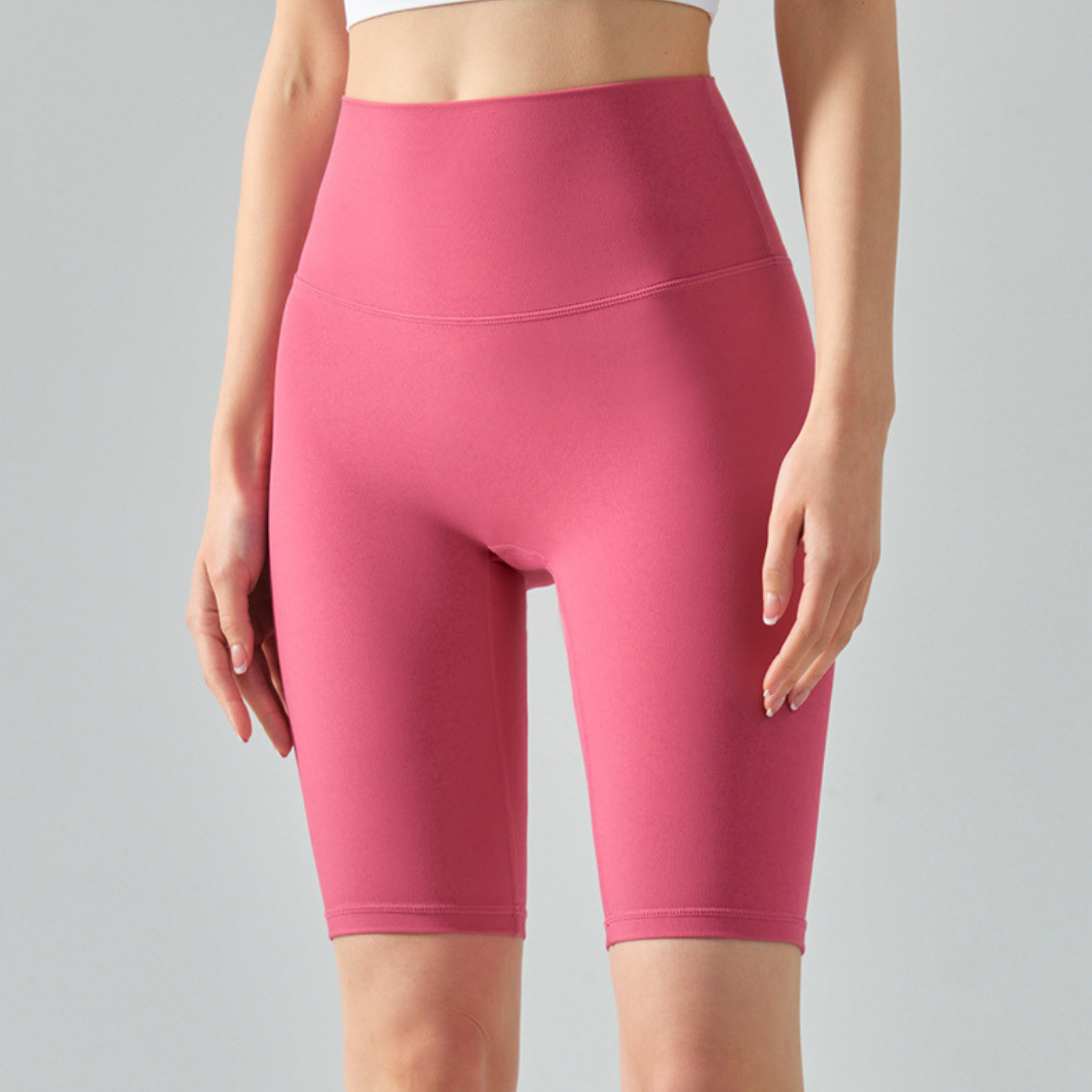 接触冷感 フリーサイズ 5分丈 レギンス