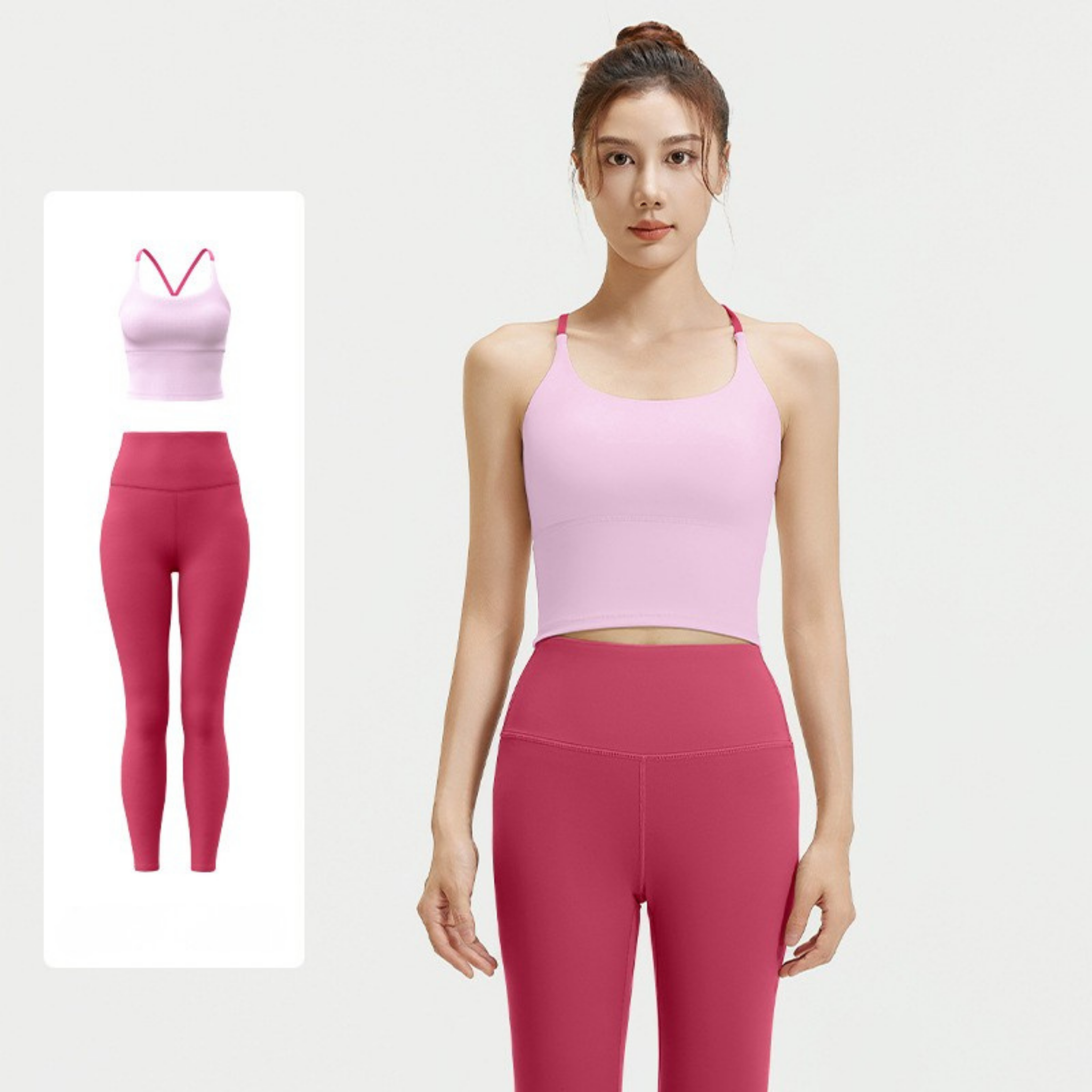 バッククロスシンプルブラトップ & シンプルレギンス