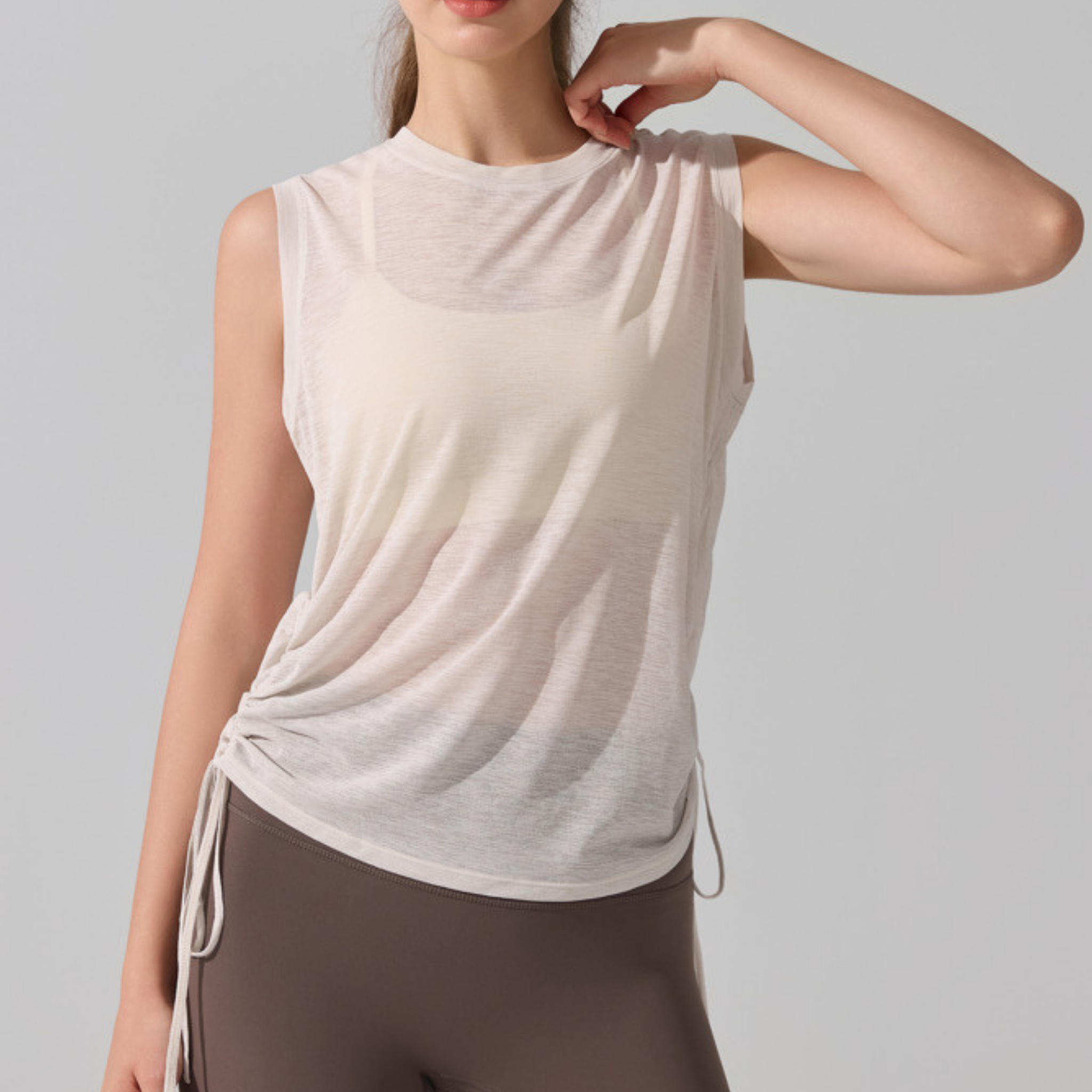 ドローストリング ノースリーブ