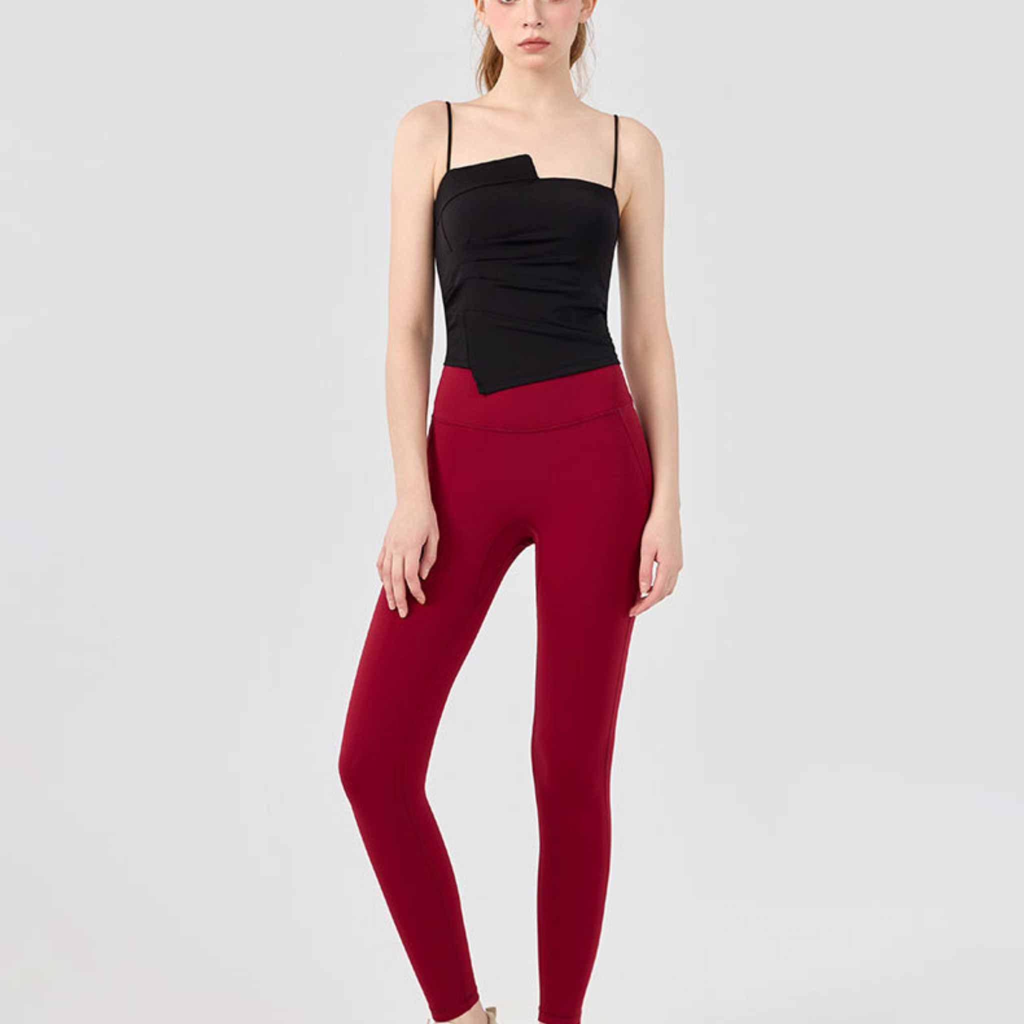 胸パッド付 サスペンダー チューブトップ