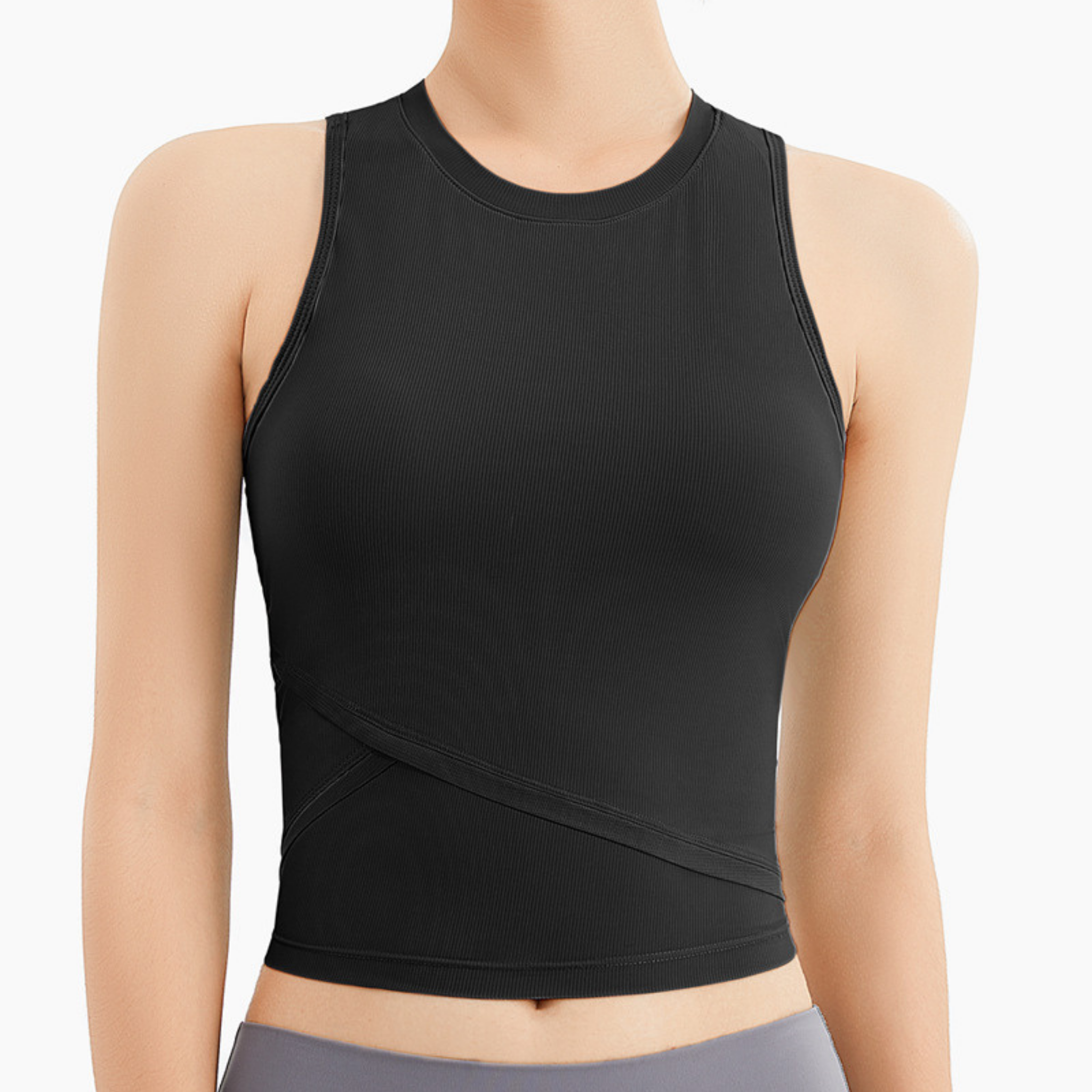 ブラ 一体型 ヨガ タンクトップ