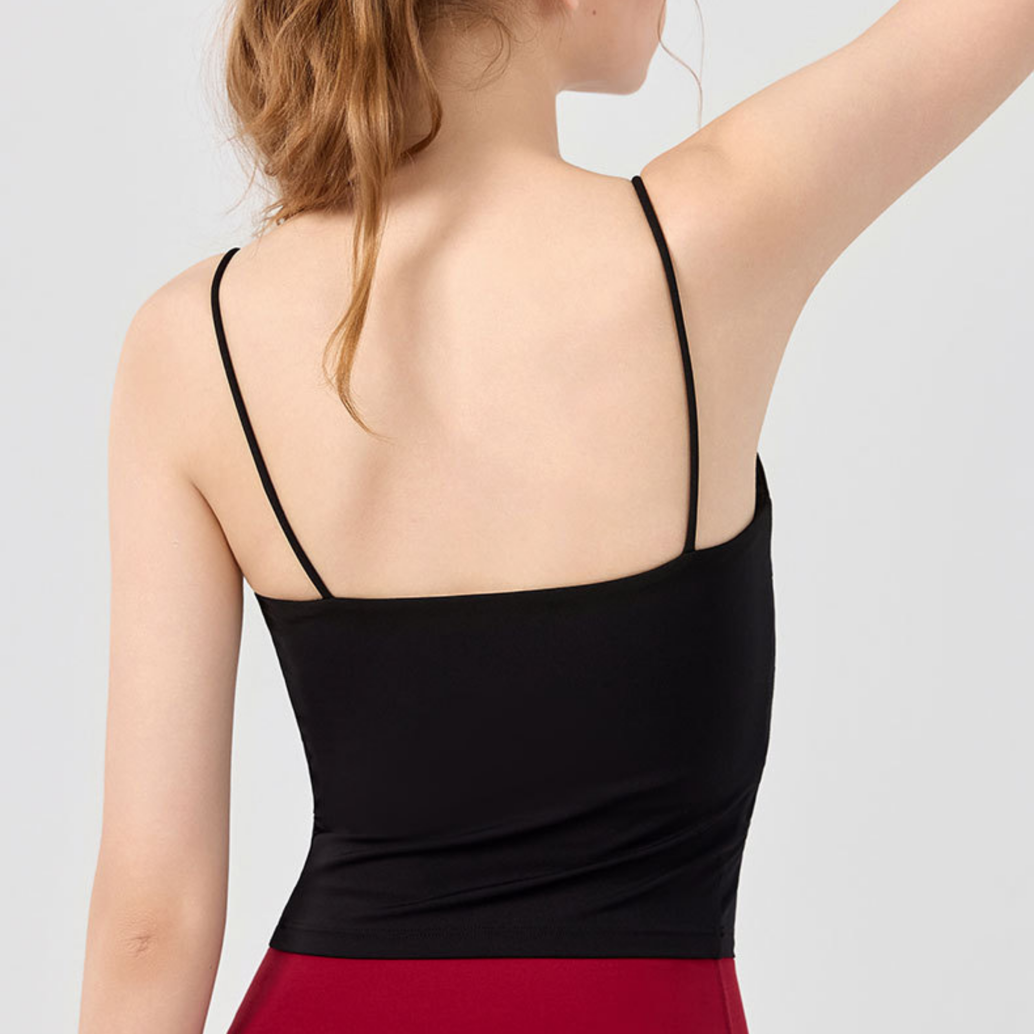 胸パッド付 サスペンダー チューブトップ