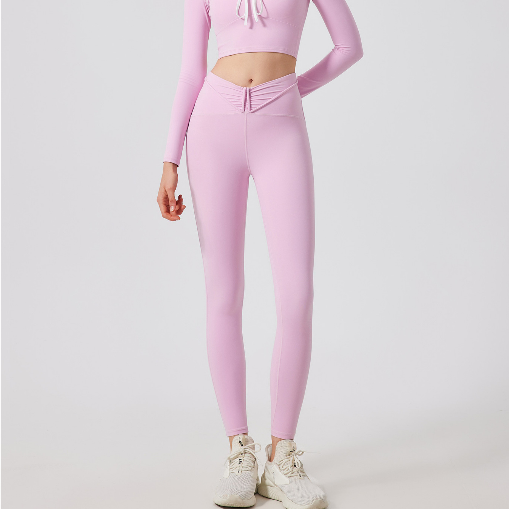 Vフロント ロープデザイン レギンス