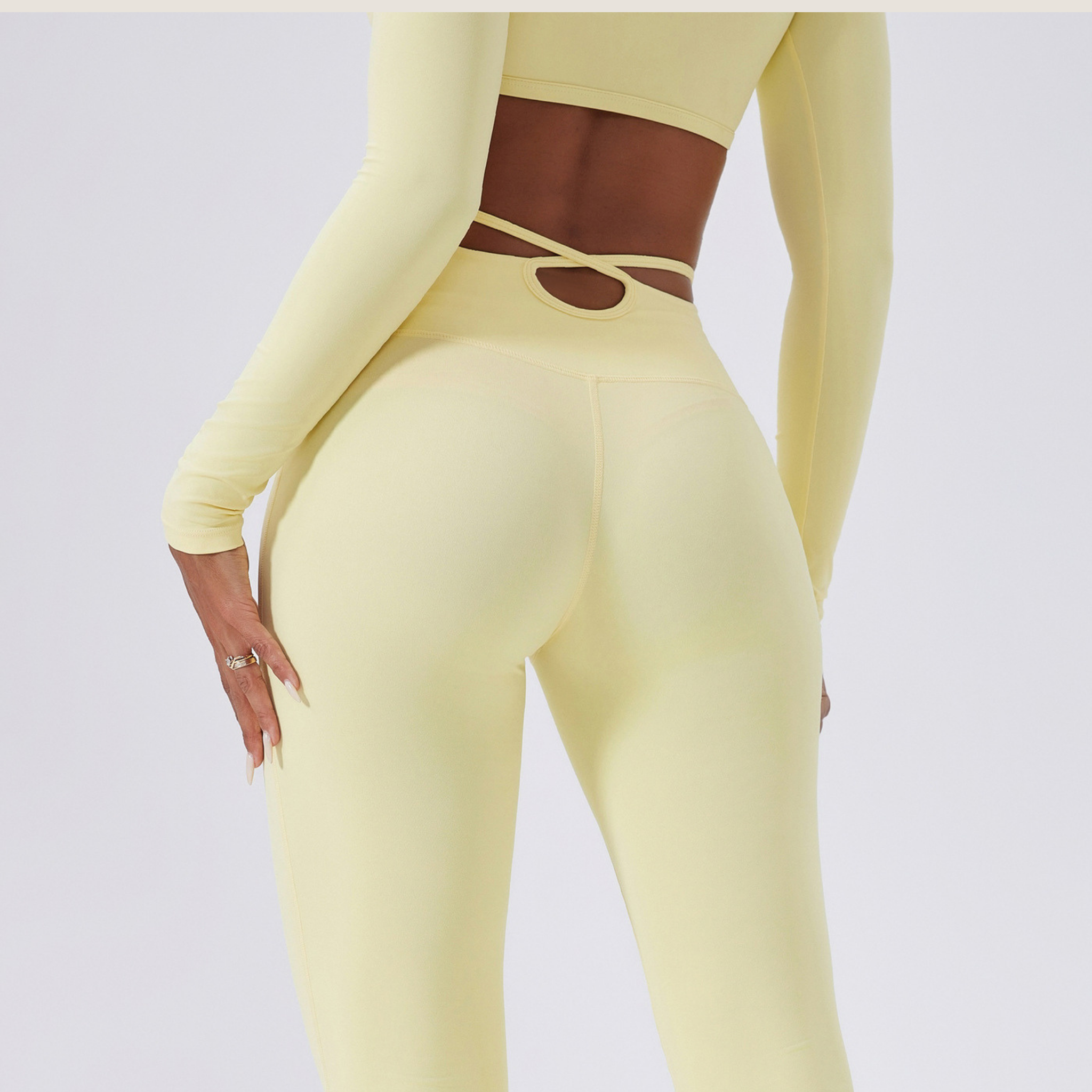 ハイウエスト スリムフレアパンツ