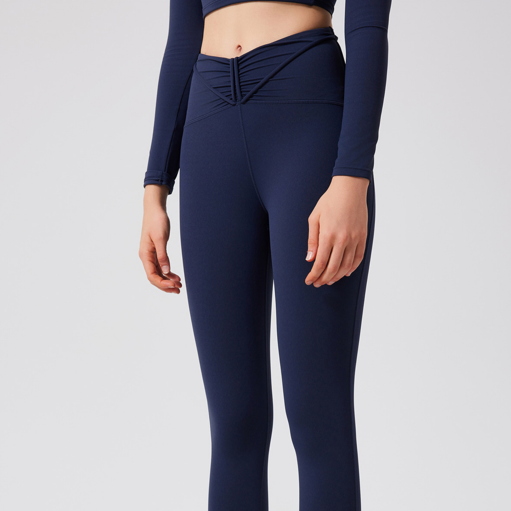 Vフロント ロープデザイン レギンス