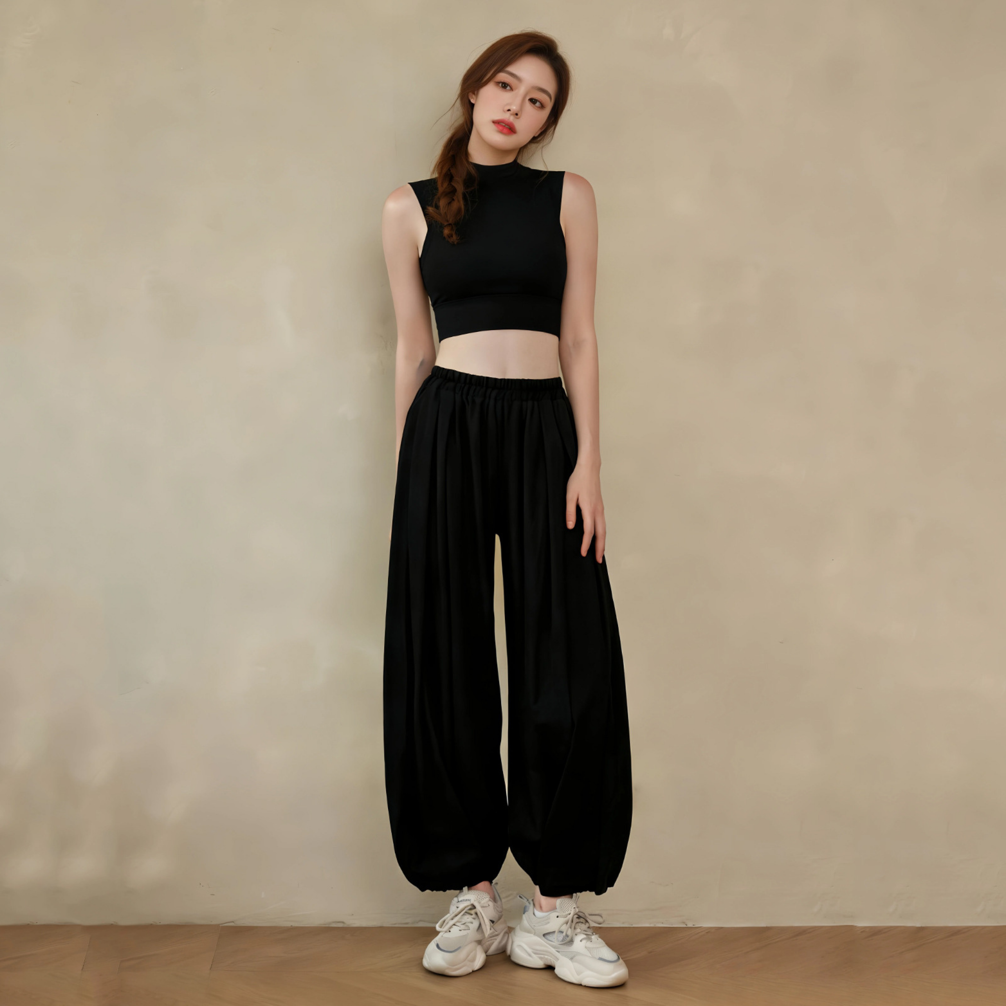 クロップトップ&バルーンパンツ セットアップ