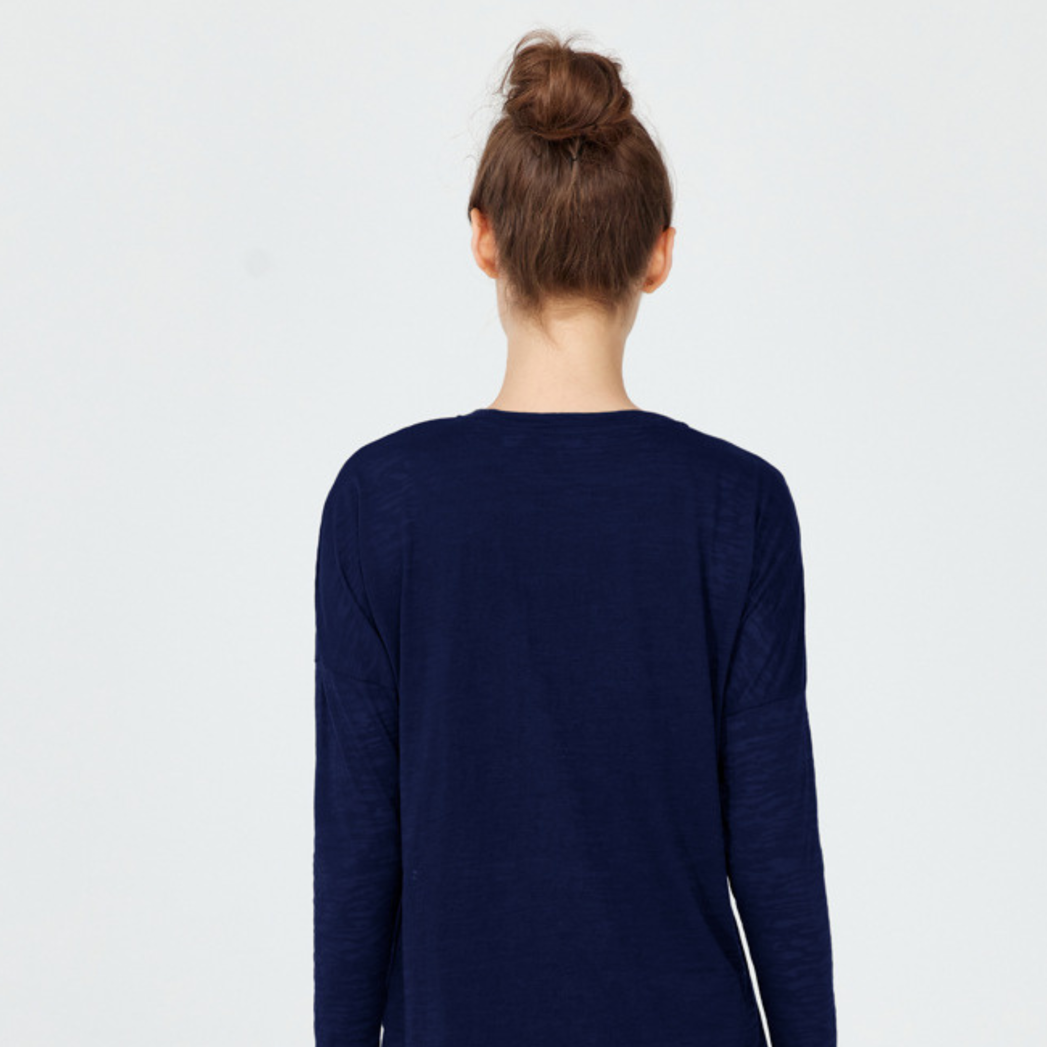 ルーズフィット サイドスリット ヨガ 長袖トップス