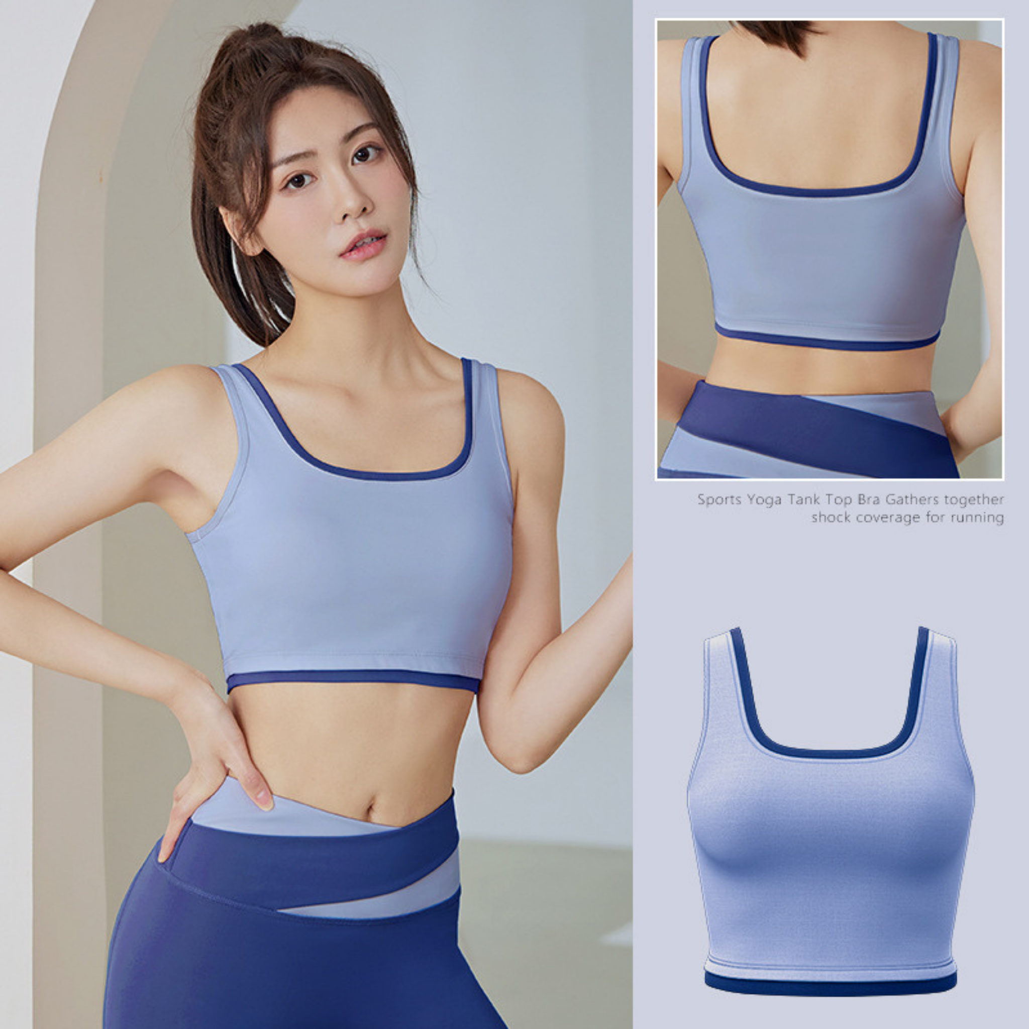 ハイホールド Uライン スポーツブラ S~2XL