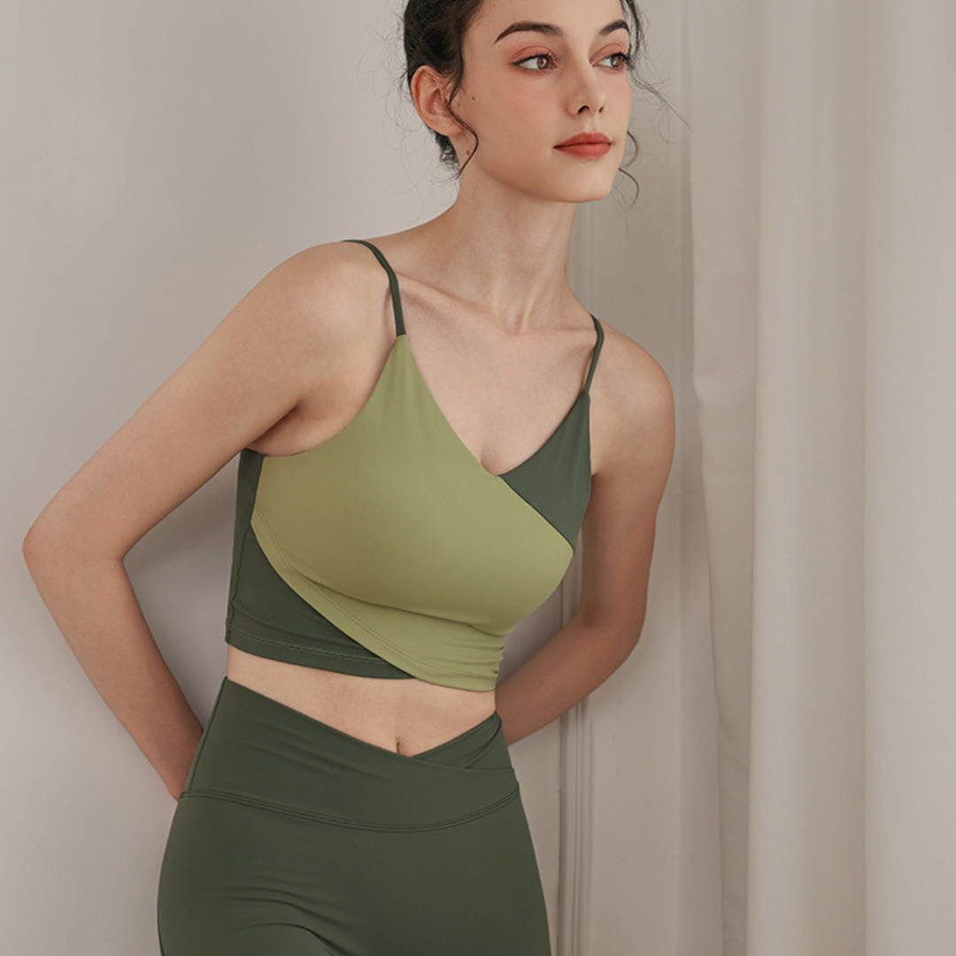 バイカラーブラトップ&ウエストVラインレギンス セットアップ