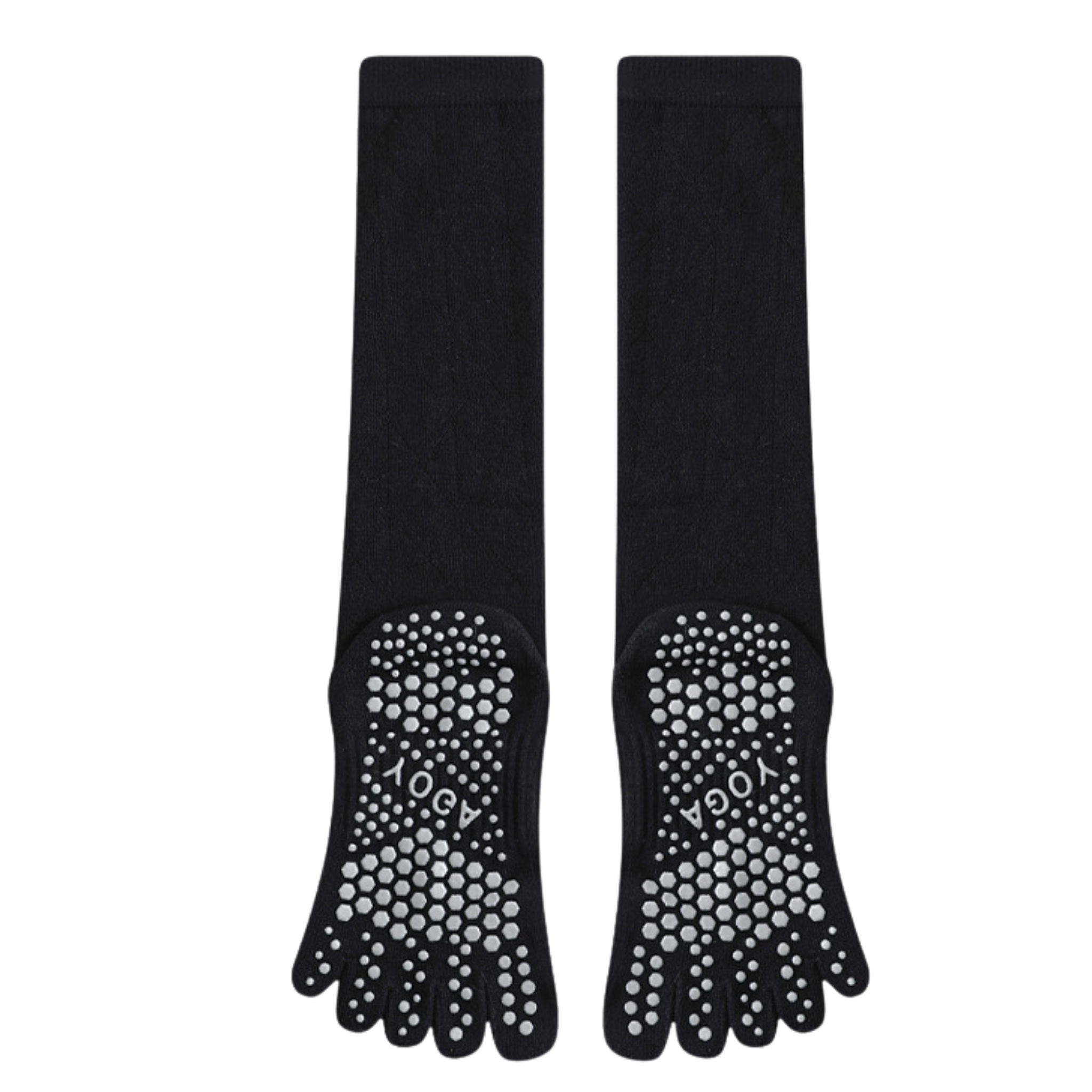 ダイヤモンド柄 5本指 ロングソックス