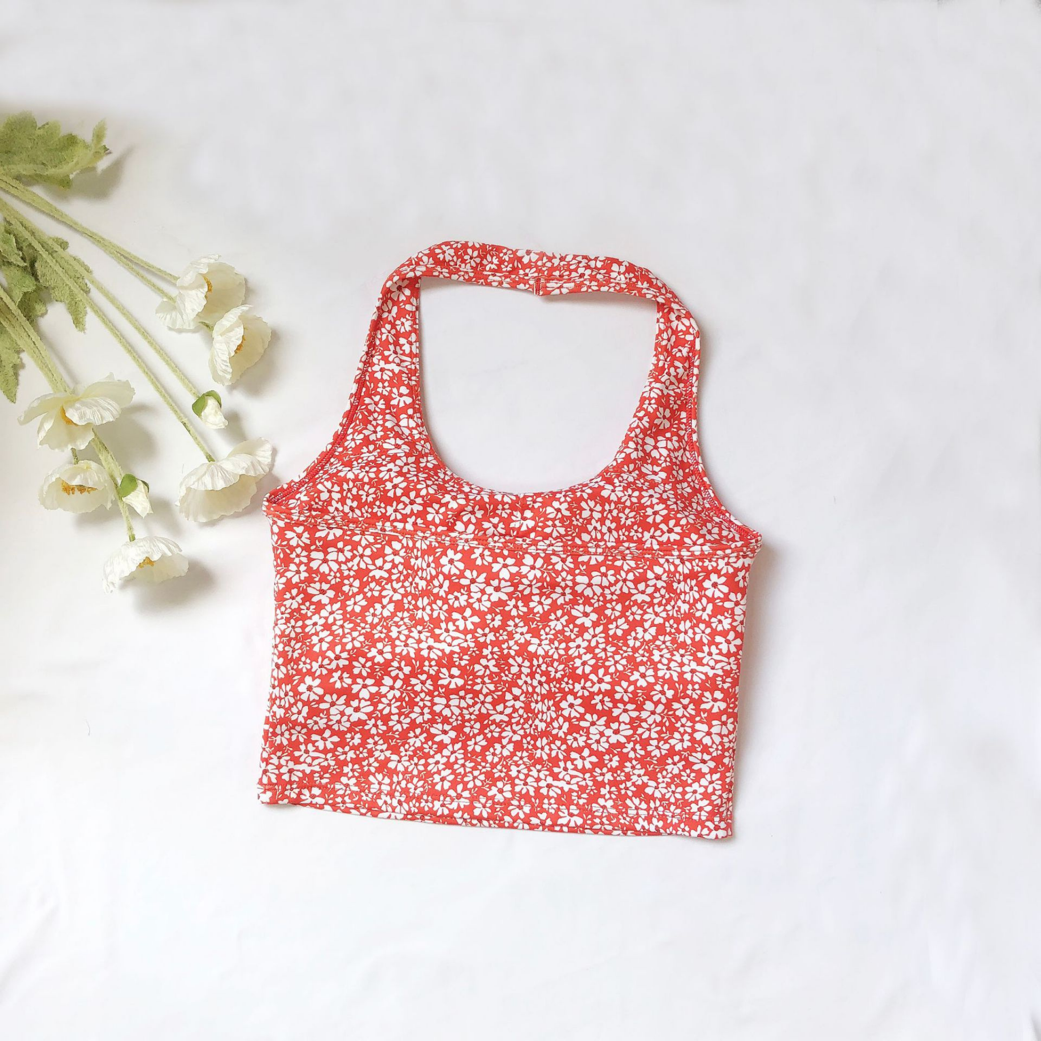 花柄ホルダーネック