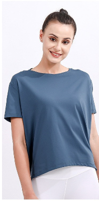 裾ラウンドTシャツ