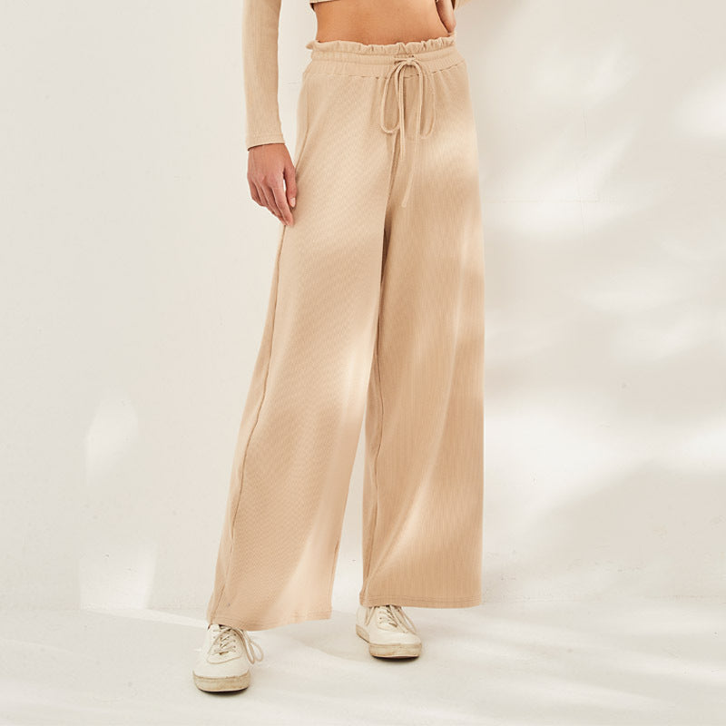 ドローストリング ワイド ヨガパンツ