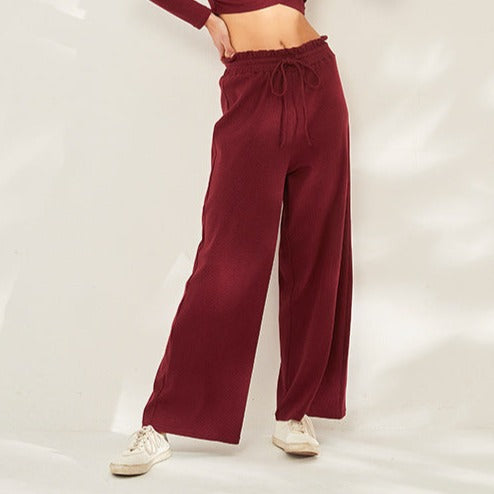 ドローストリング ワイド ヨガパンツ