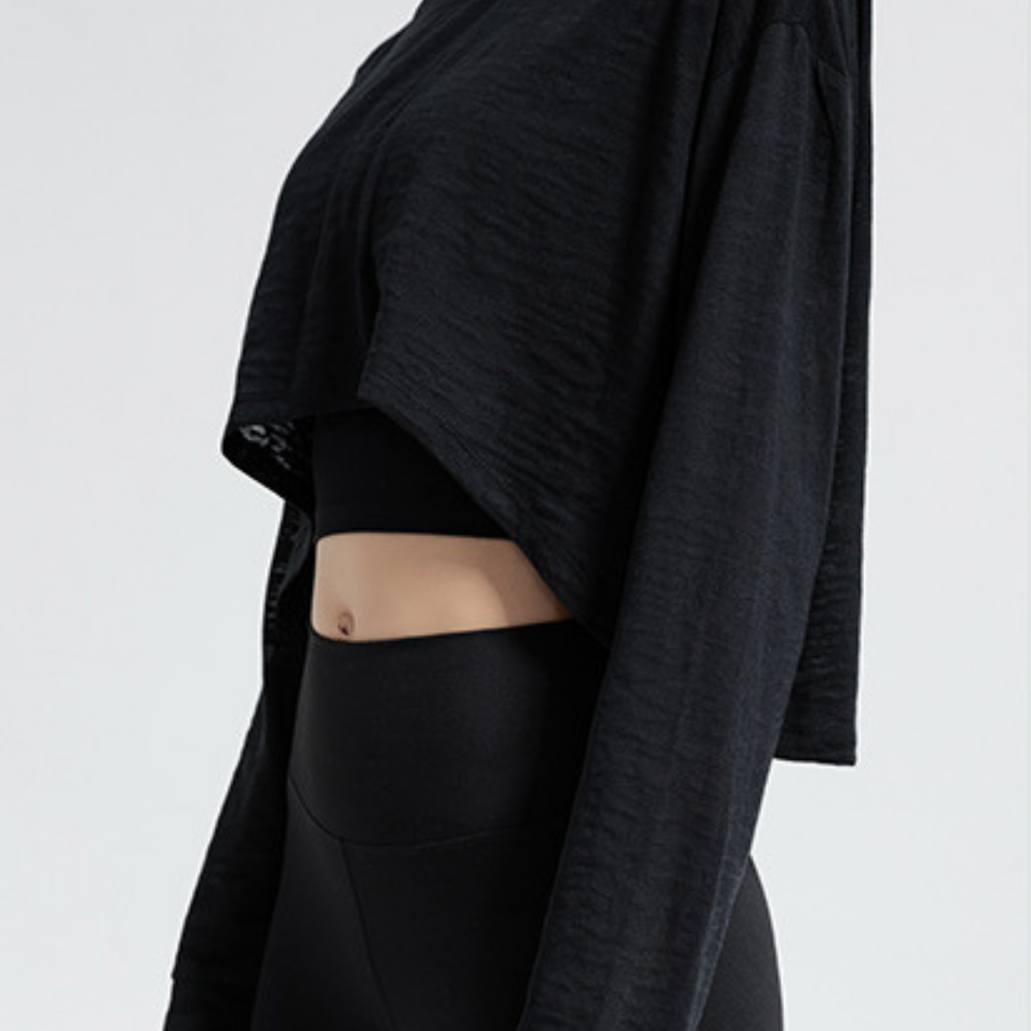 長袖 クロップトップス