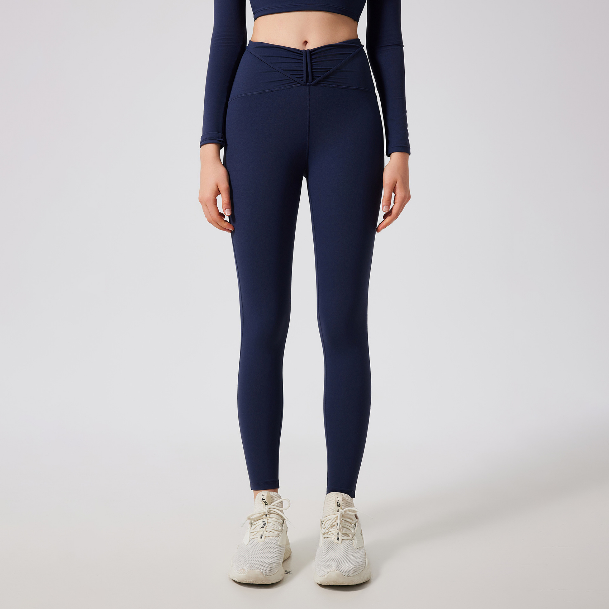 Vフロント ロープデザイン レギンス