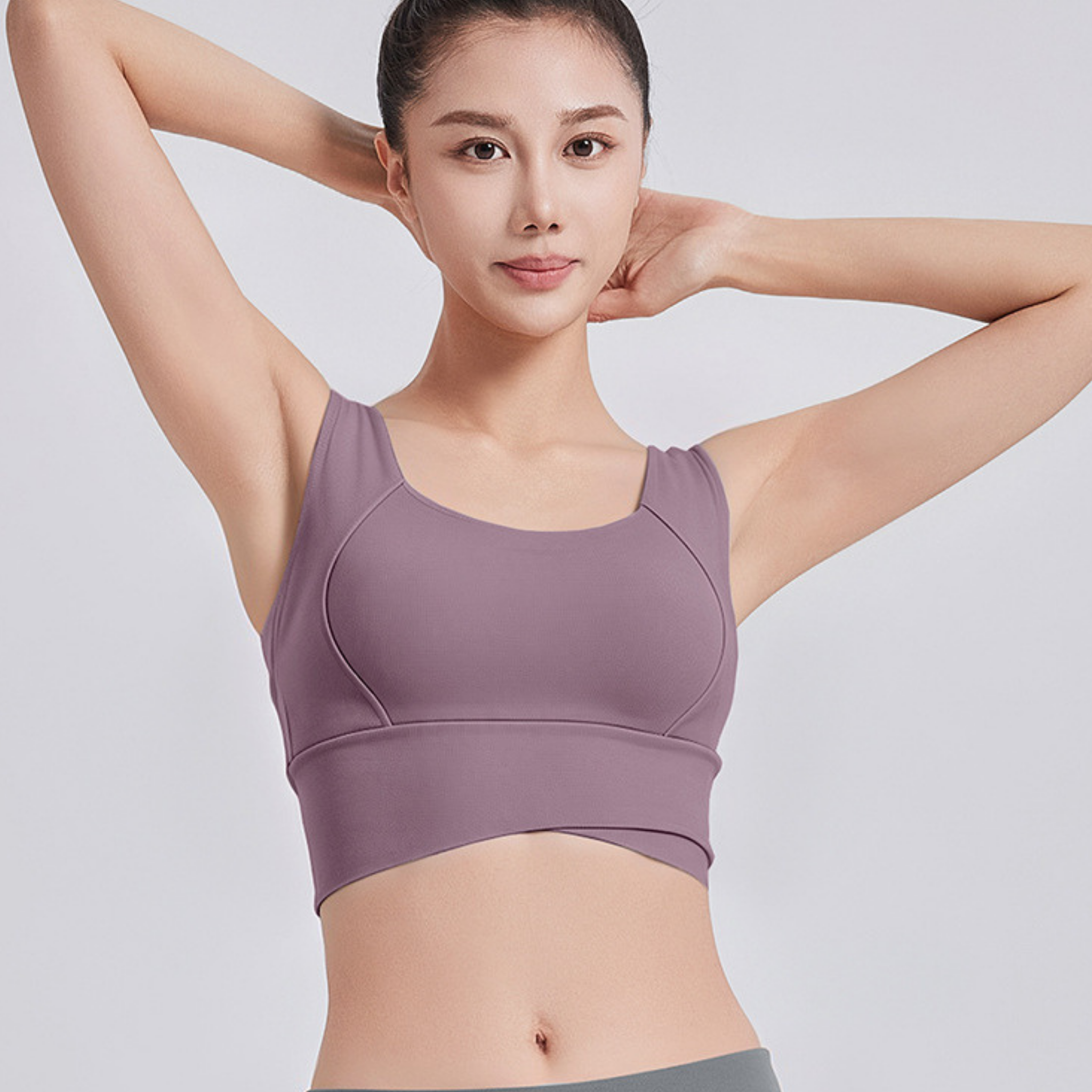 ワイドショルダー アンダーラップ スポーツブラ