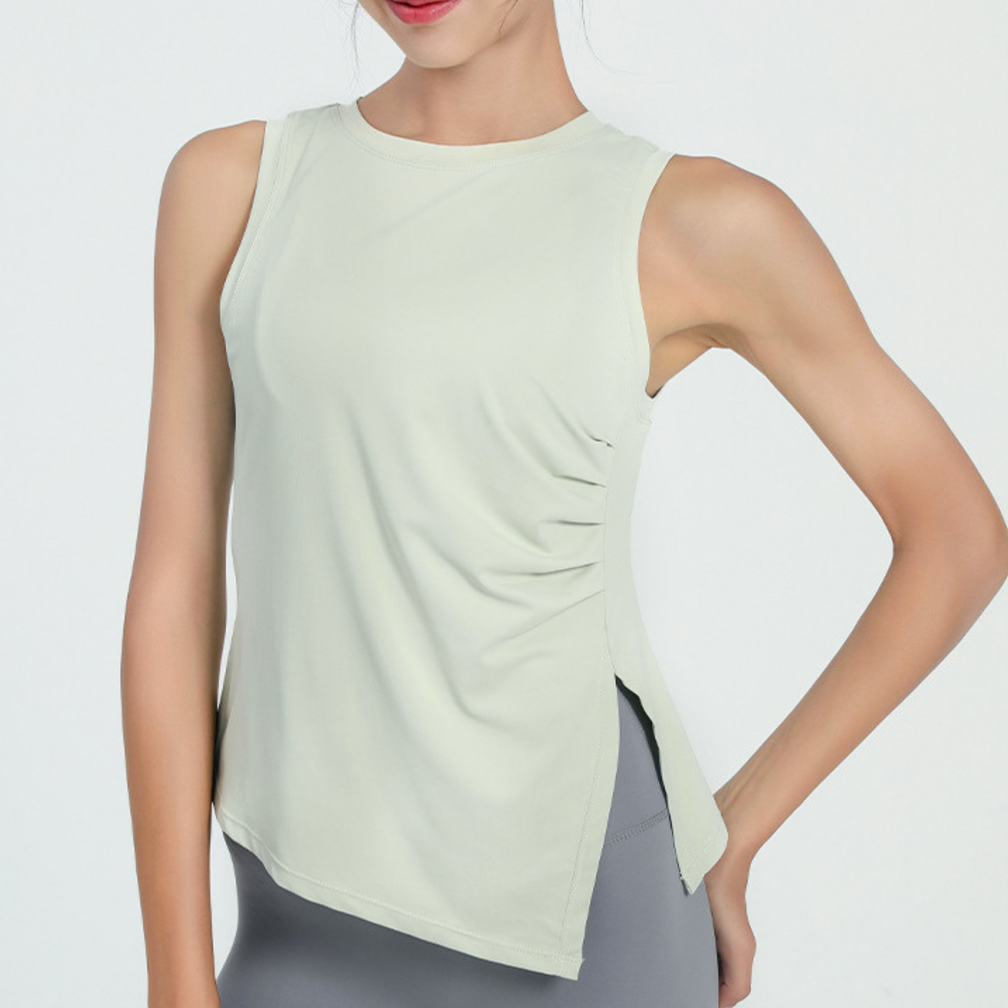 サイドギャザーTシャツ