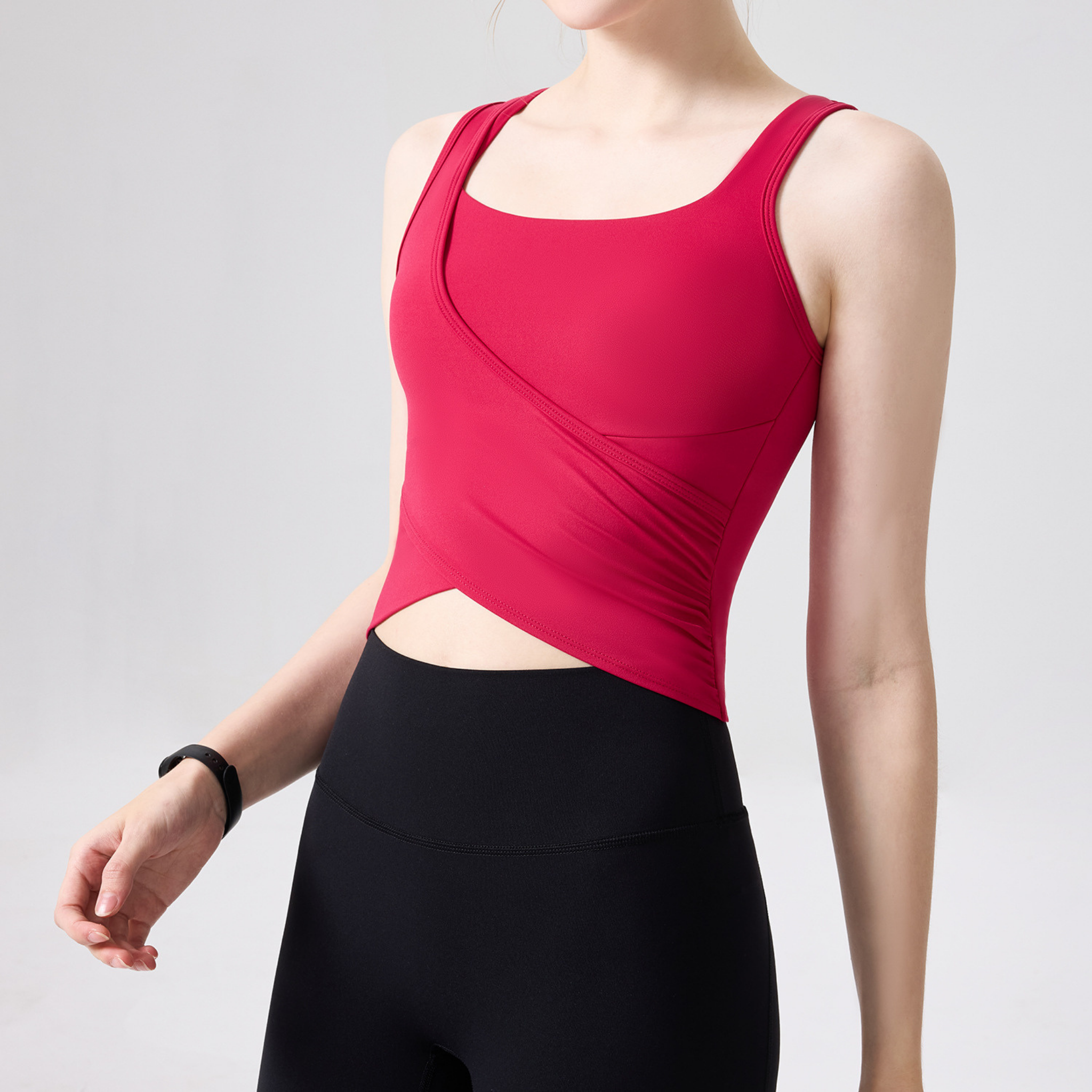 サイドギャザー クロス ブラトップ - LEANY