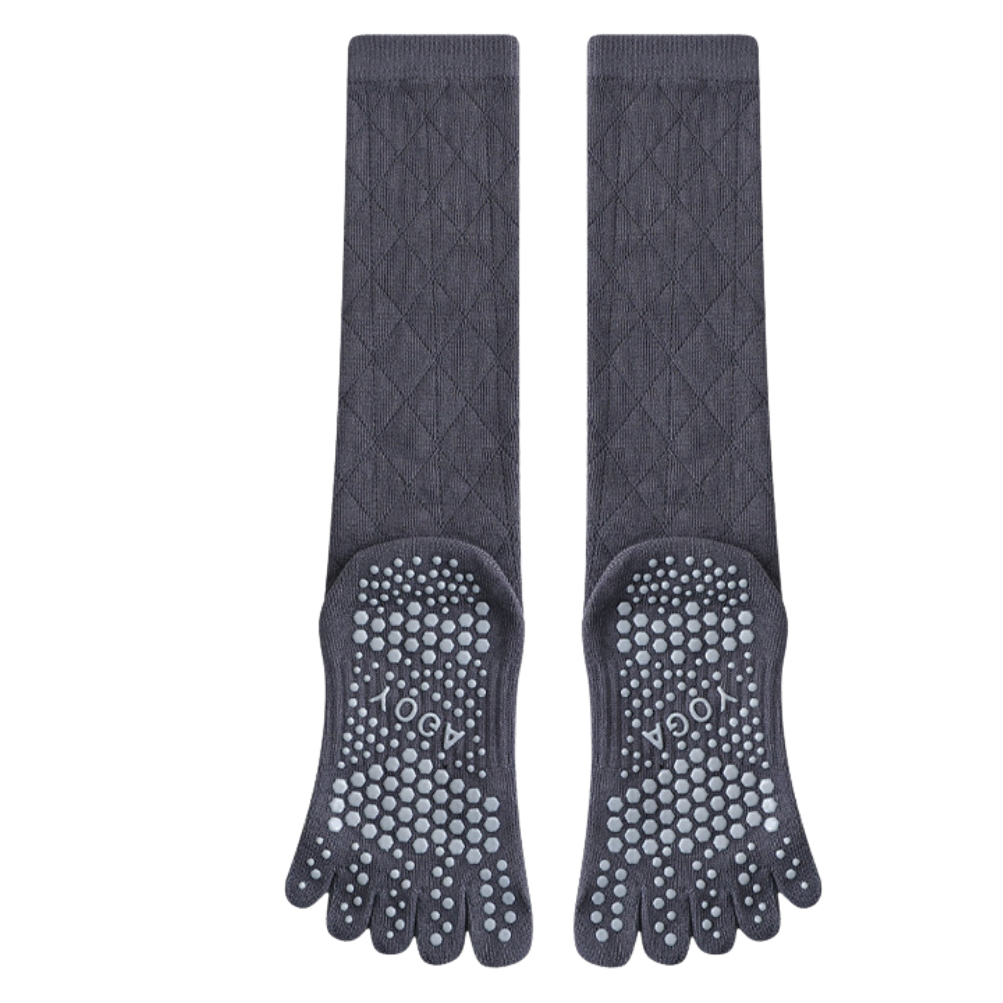 ダイヤモンド柄 5本指 ロングソックス