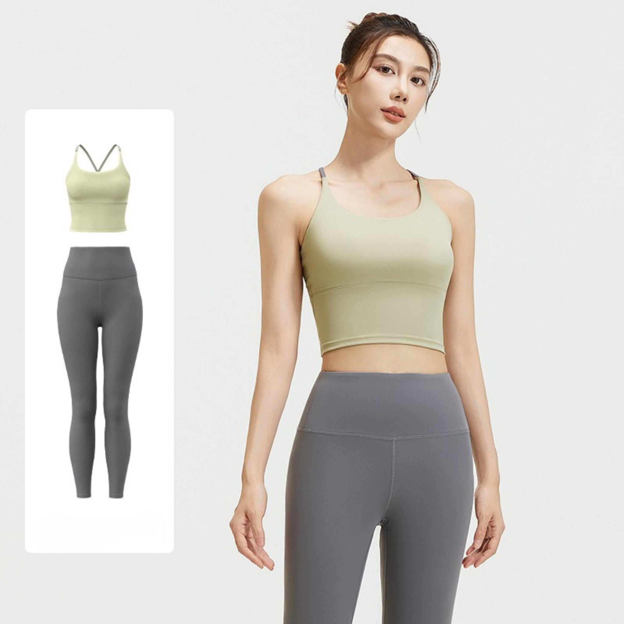 バッククロスシンプルブラトップ & シンプルレギンス