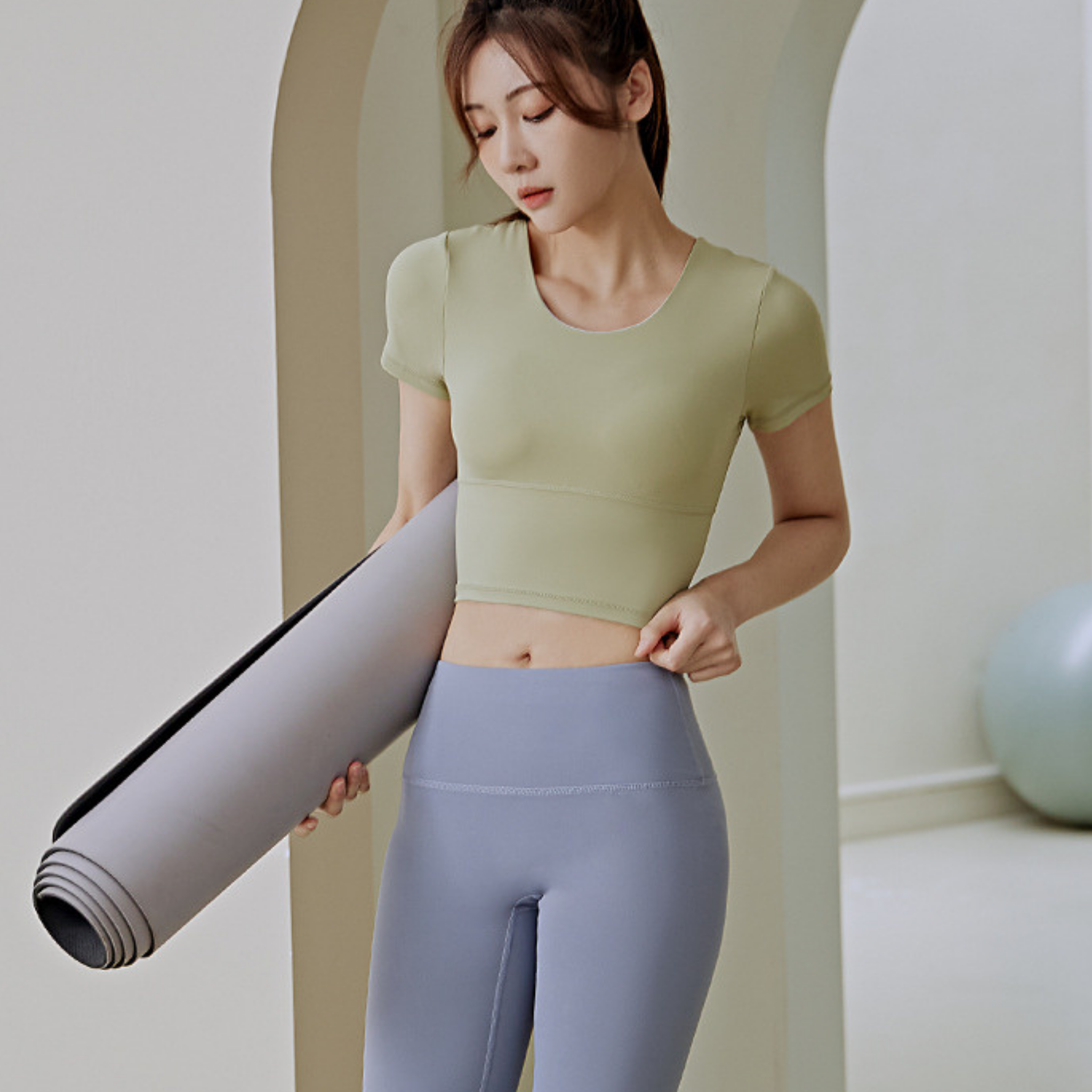 バッククロスフィットネスシャツ