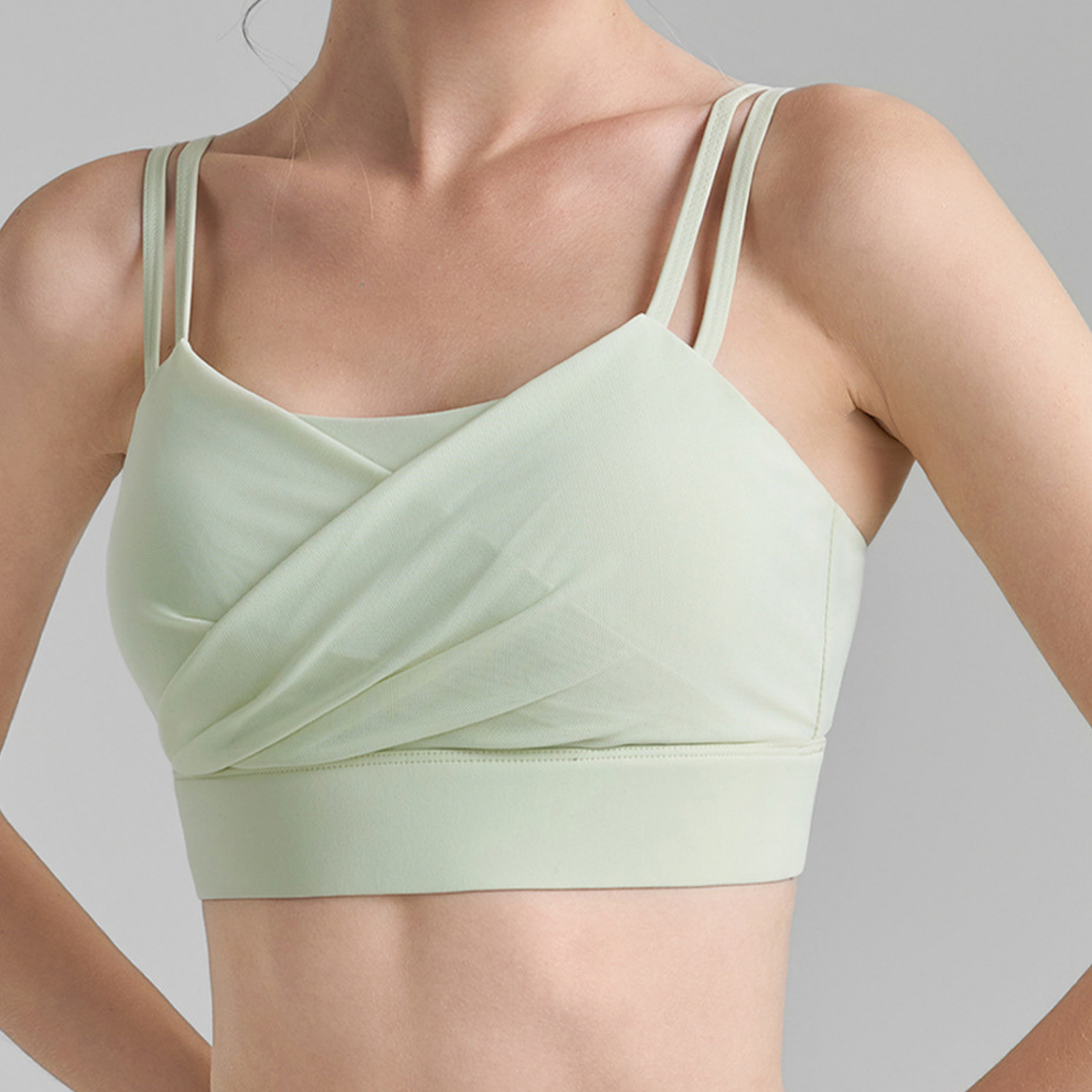 メッシュ ツーピース スポーツブラ