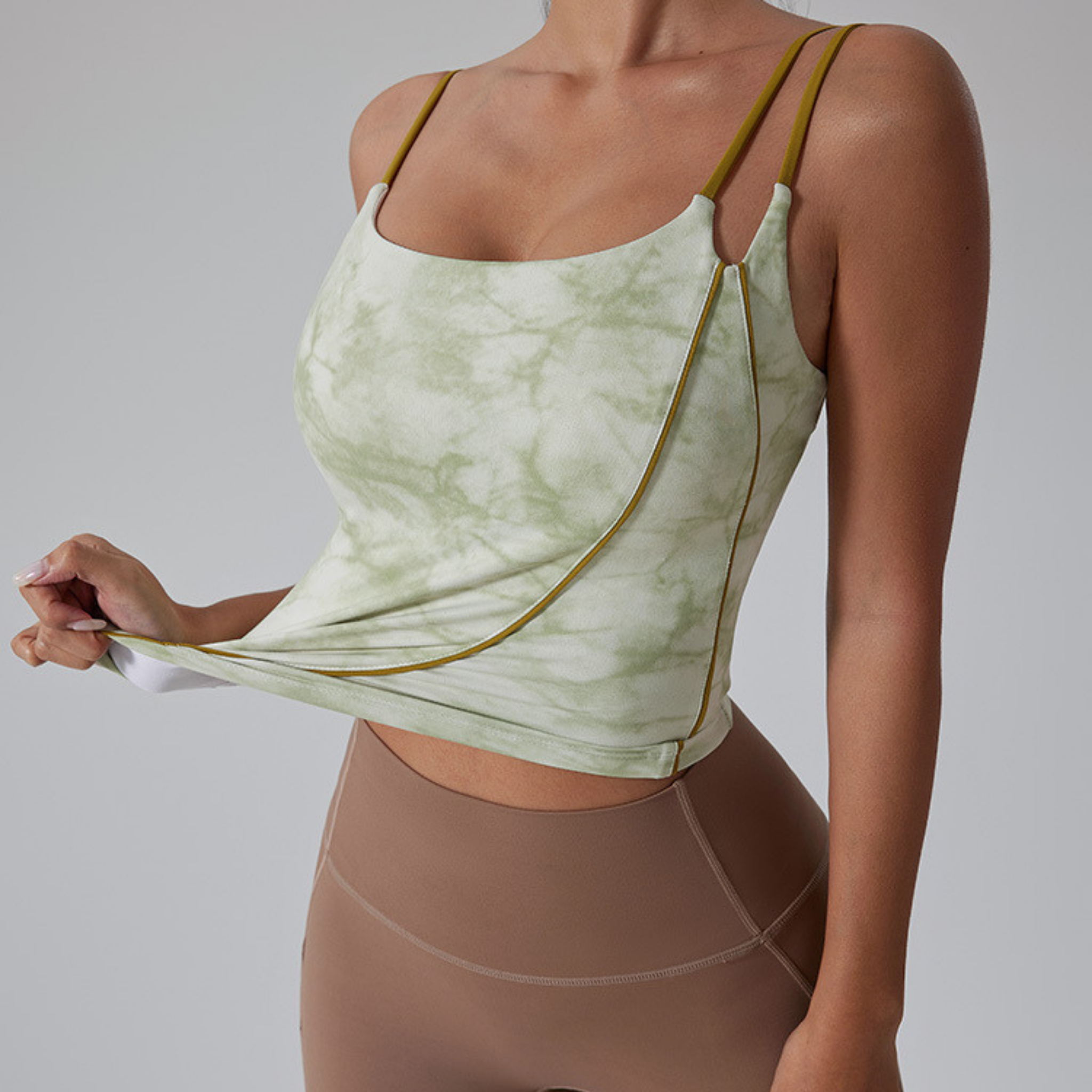 アシンメトリー ショルダーストラップ タンクトップ