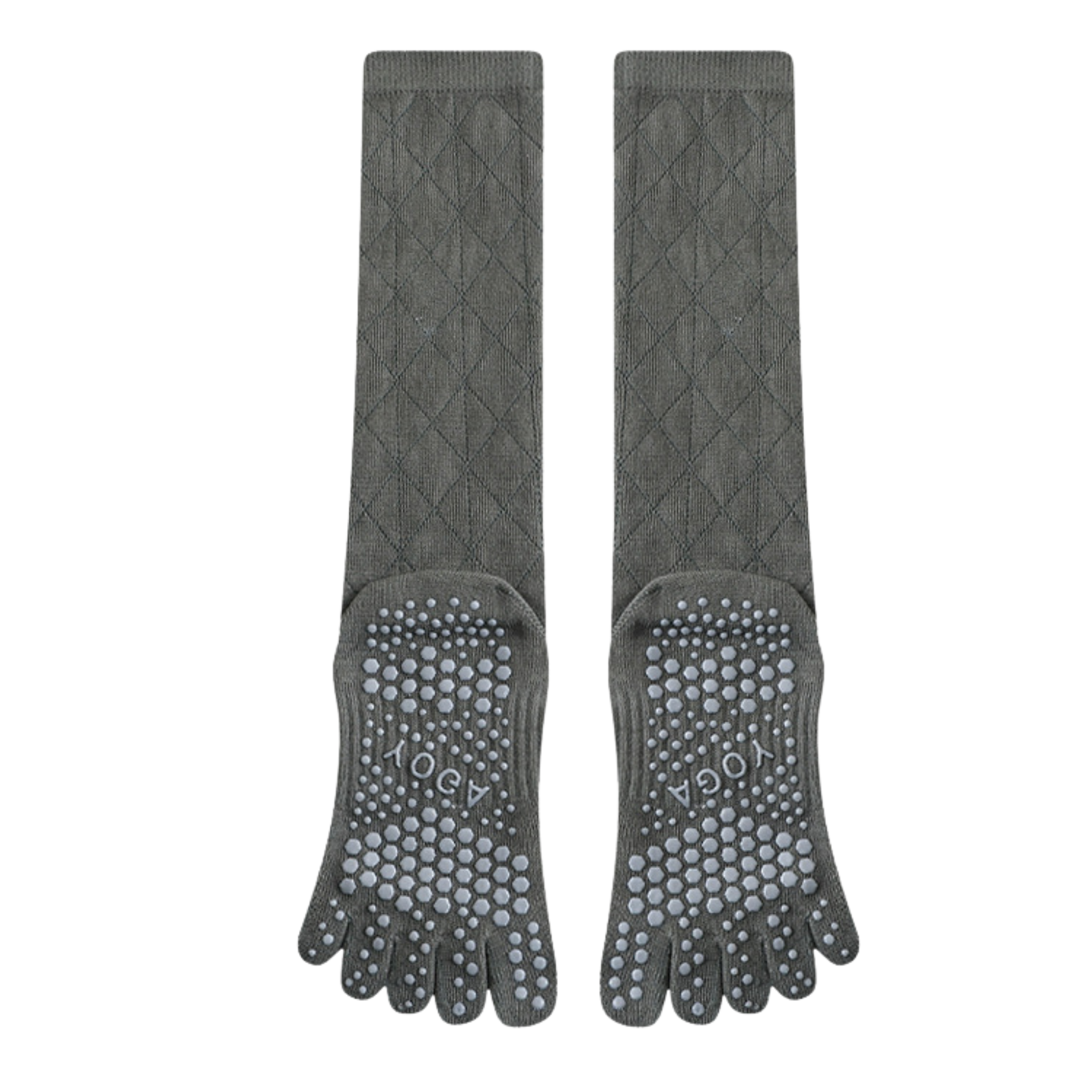 ダイヤモンド柄 5本指 ロングソックス