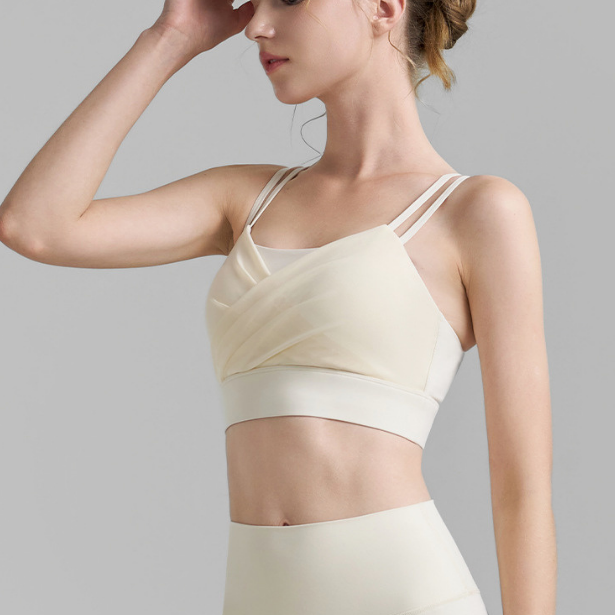 メッシュ ツーピース スポーツブラ