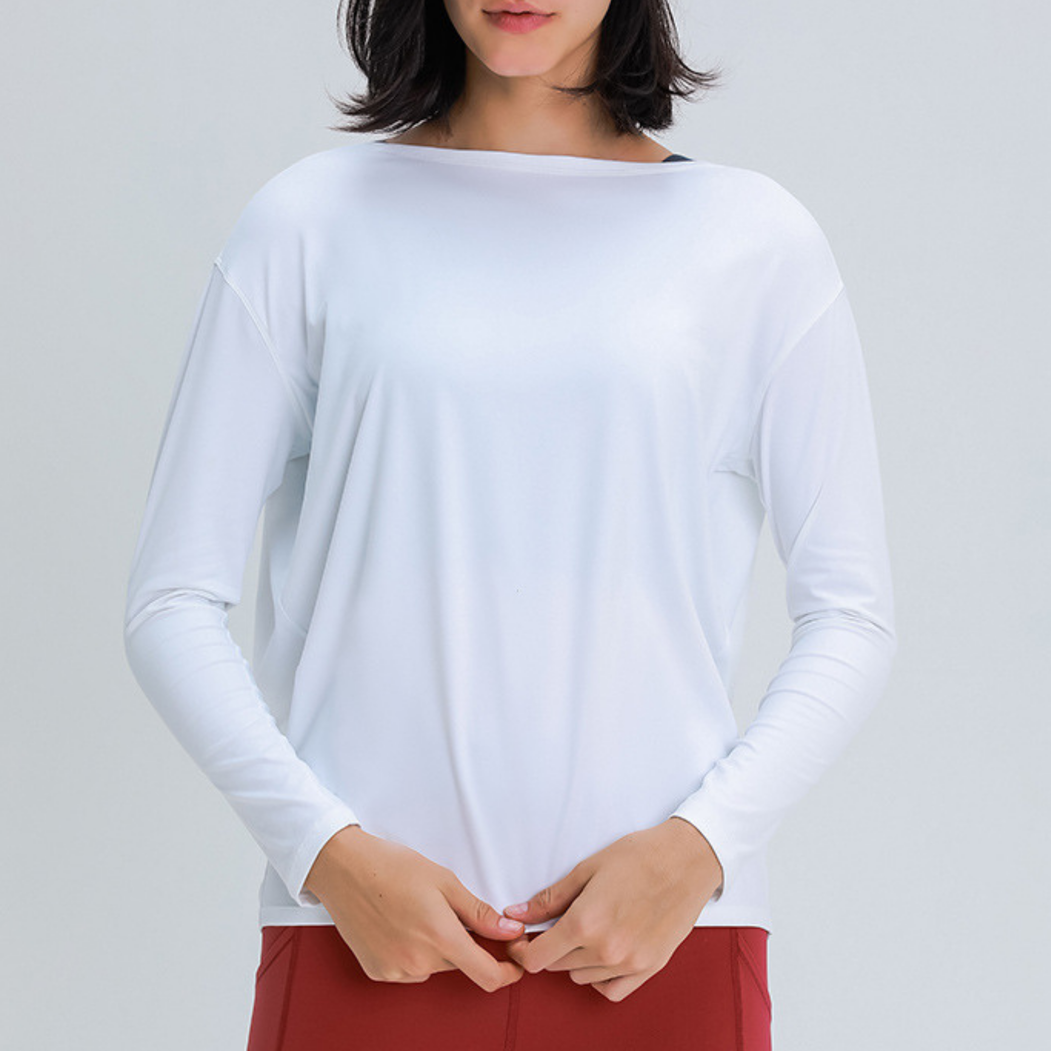 バックロングドレープトップス