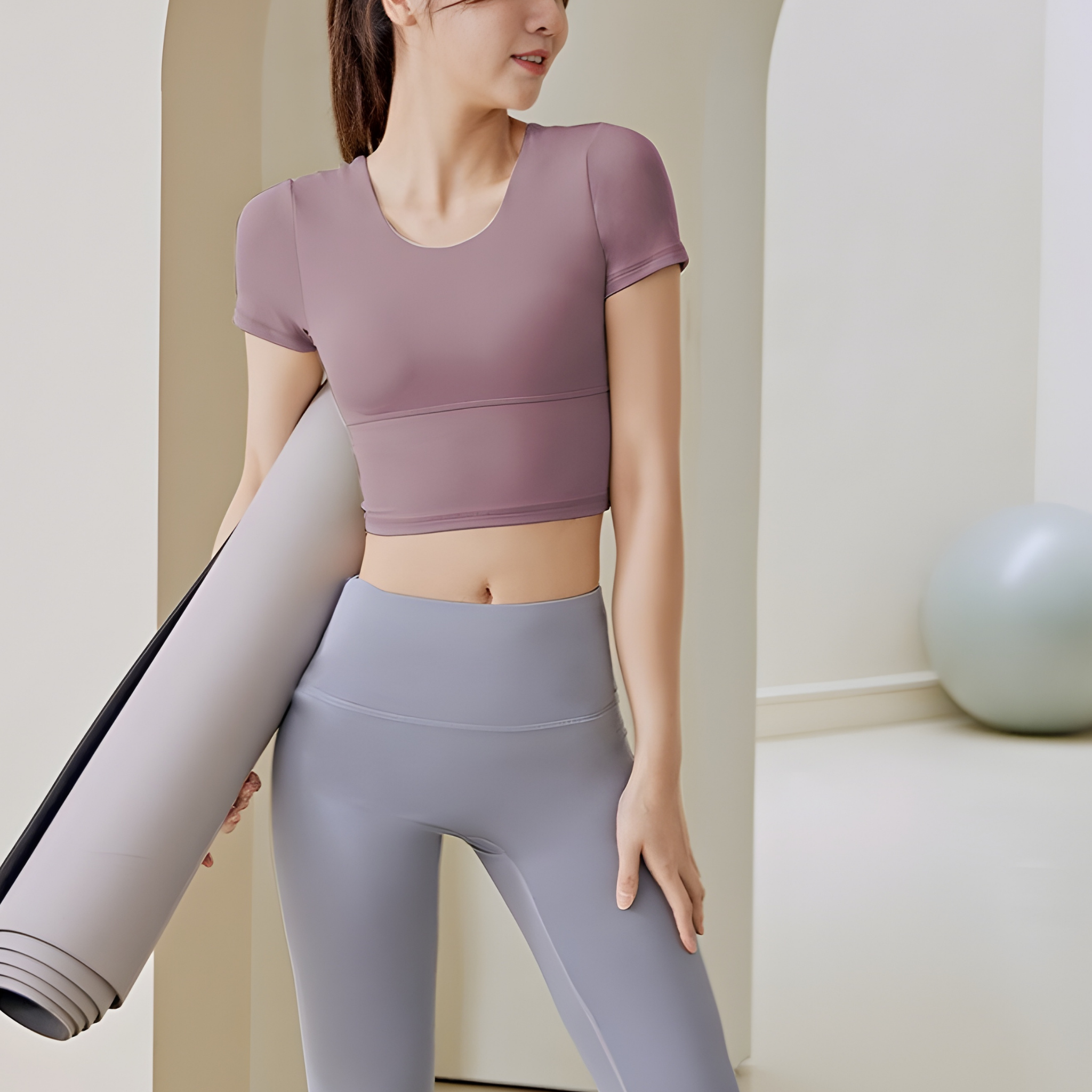 バッククロスフィットネスシャツ