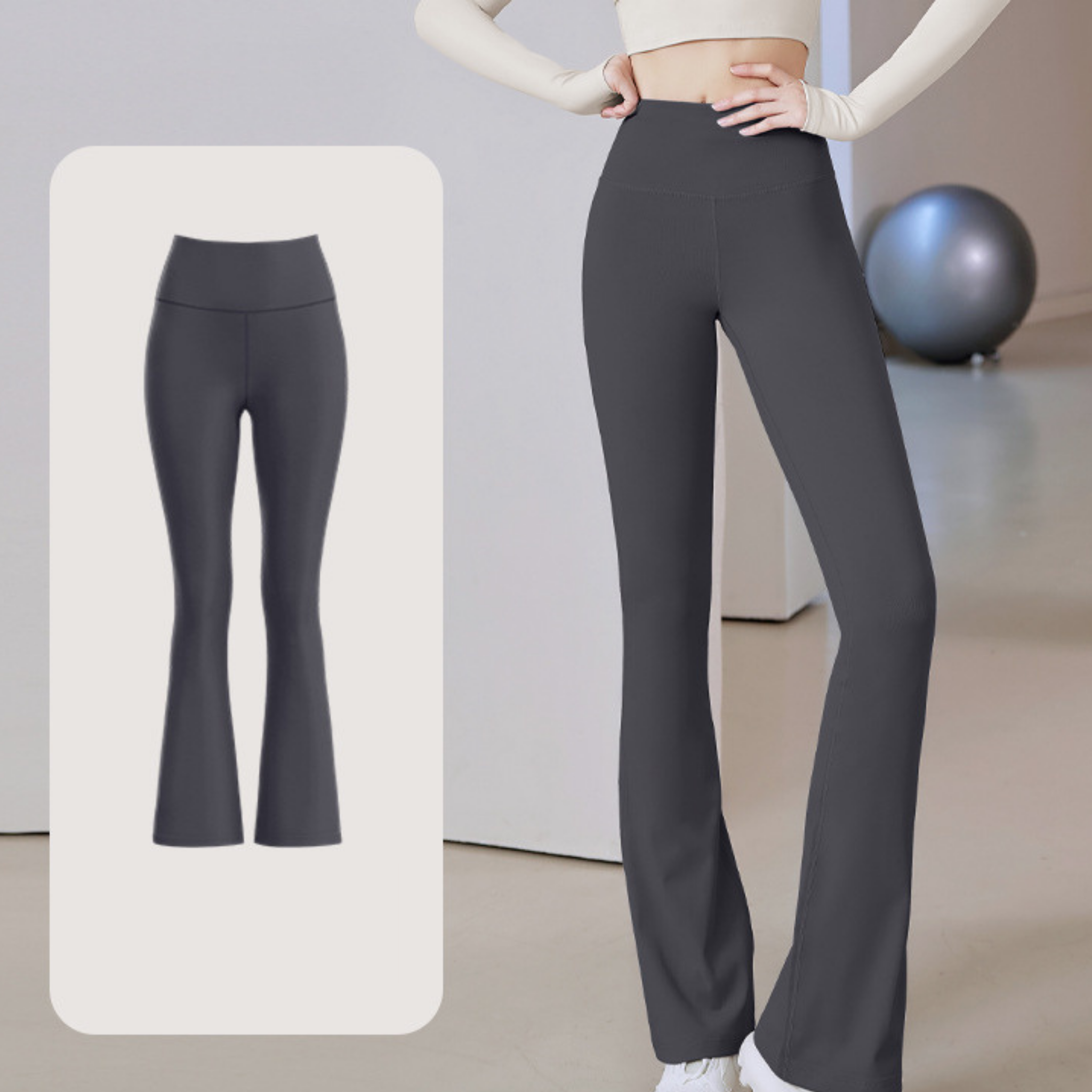 ベーシックフレアパンツ S~3XL