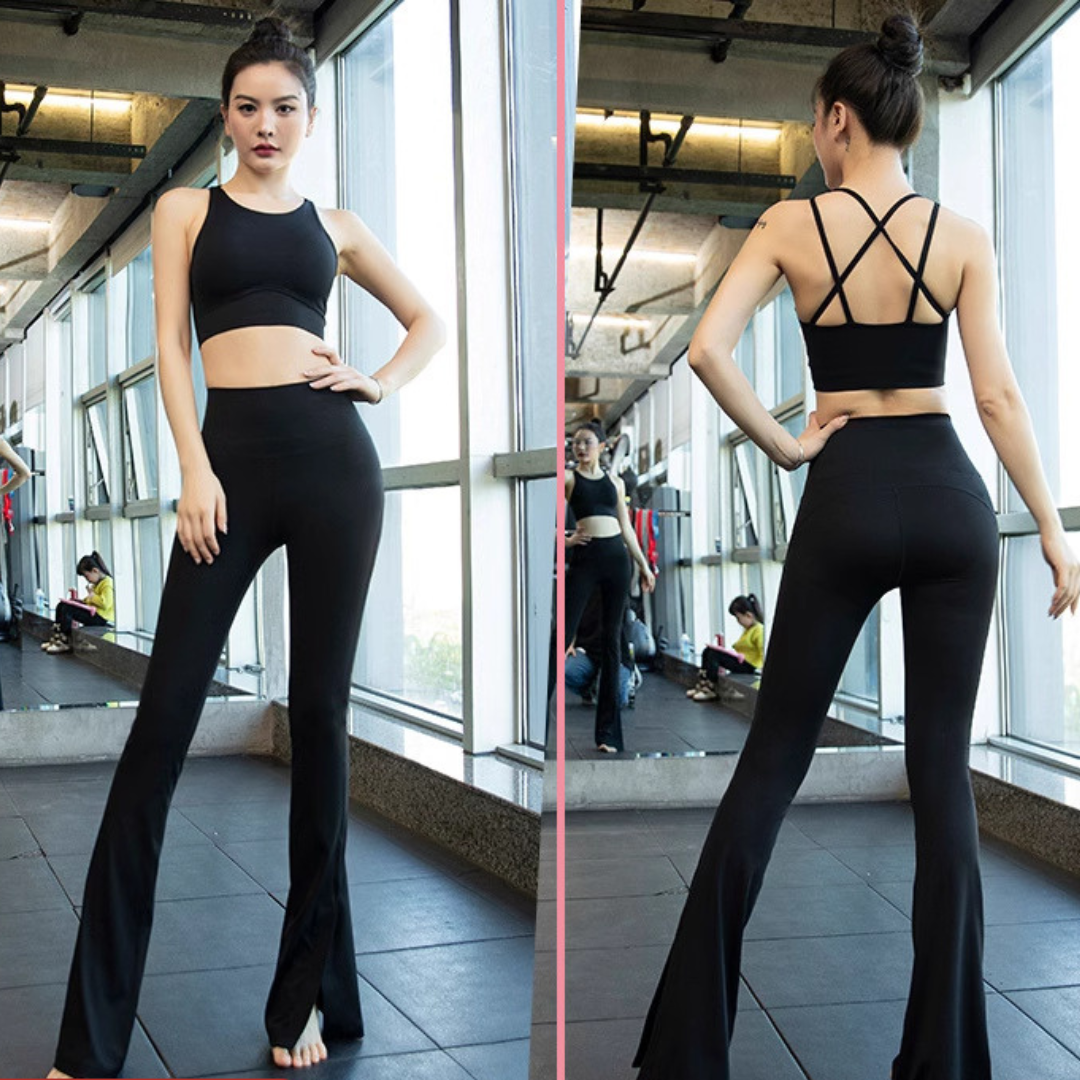 バッククロスブラトップ&美脚フレアパンツ セットアップ