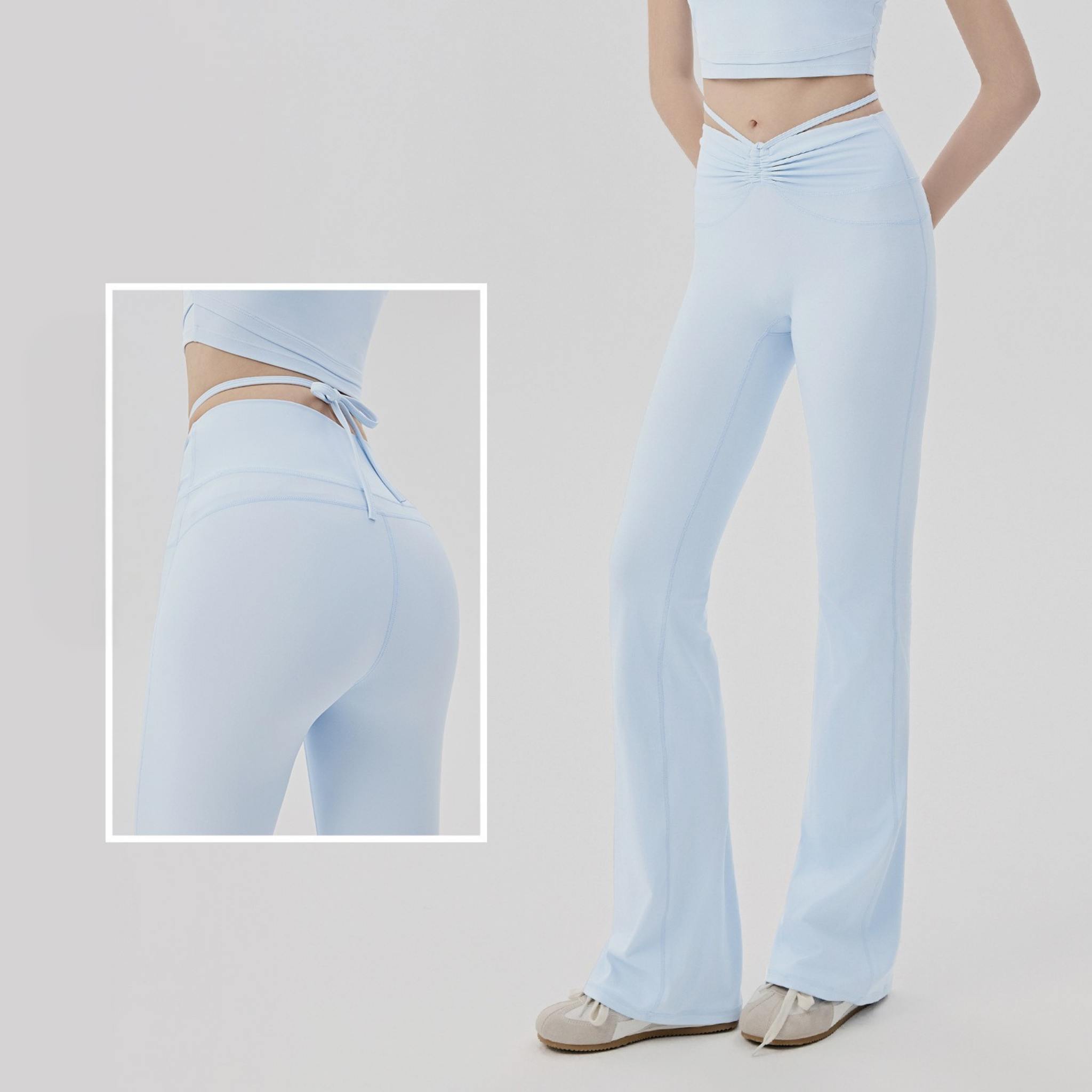 リボンクロスフレアパンツ