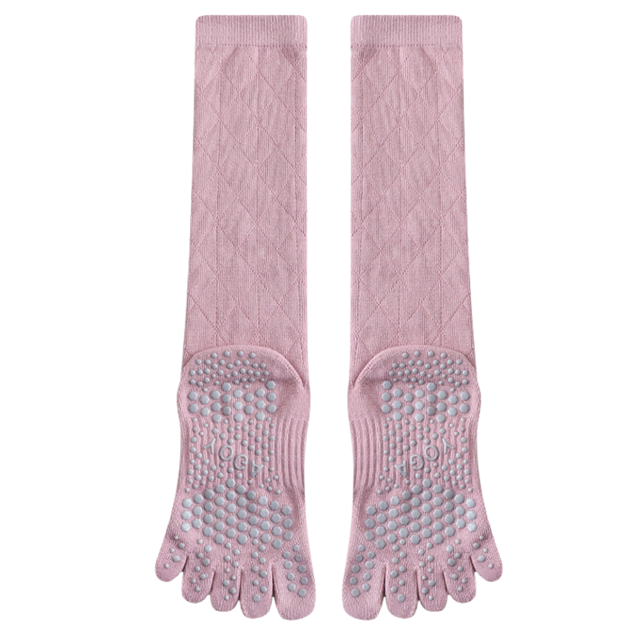 ダイヤモンド柄 5本指 ロングソックス