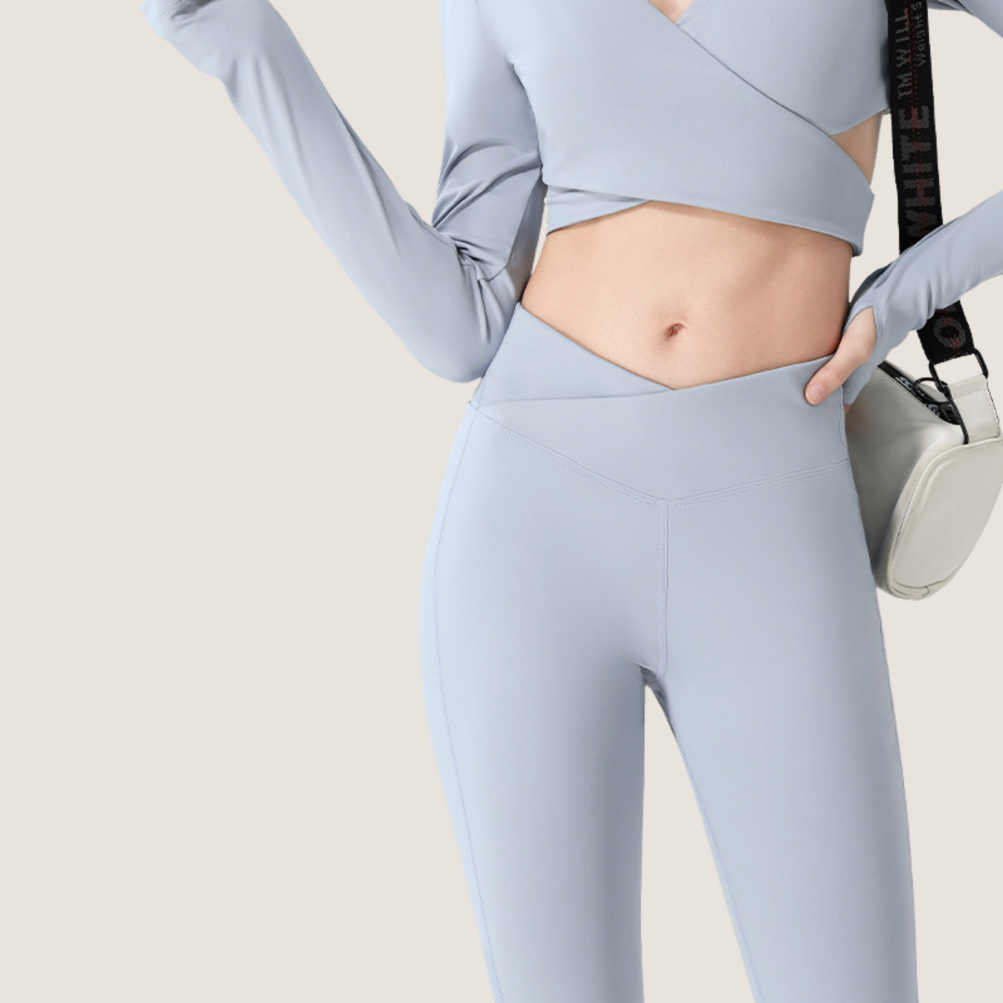 スムースクロスウエストフレアパンツ