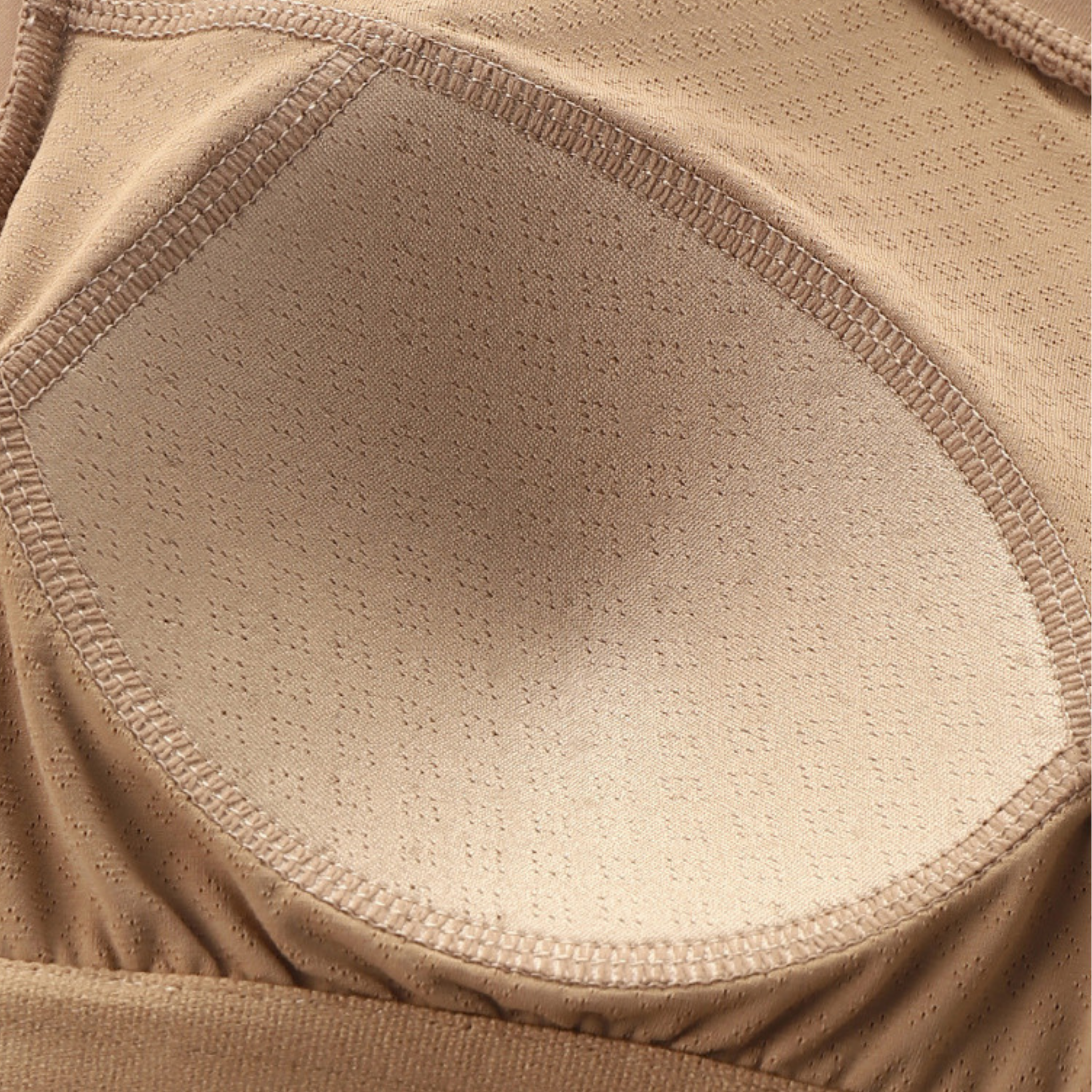 胸パッド付 ドローストリング クルーネック 半袖トップス