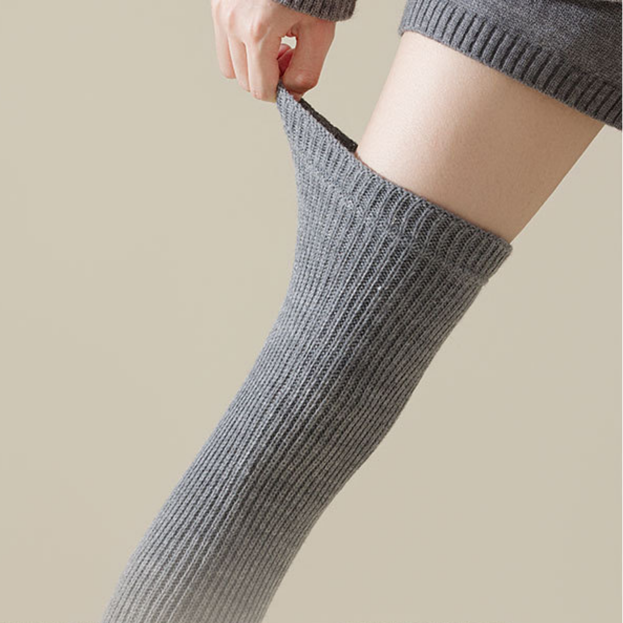 ニットレッグウォーマー ロング丈