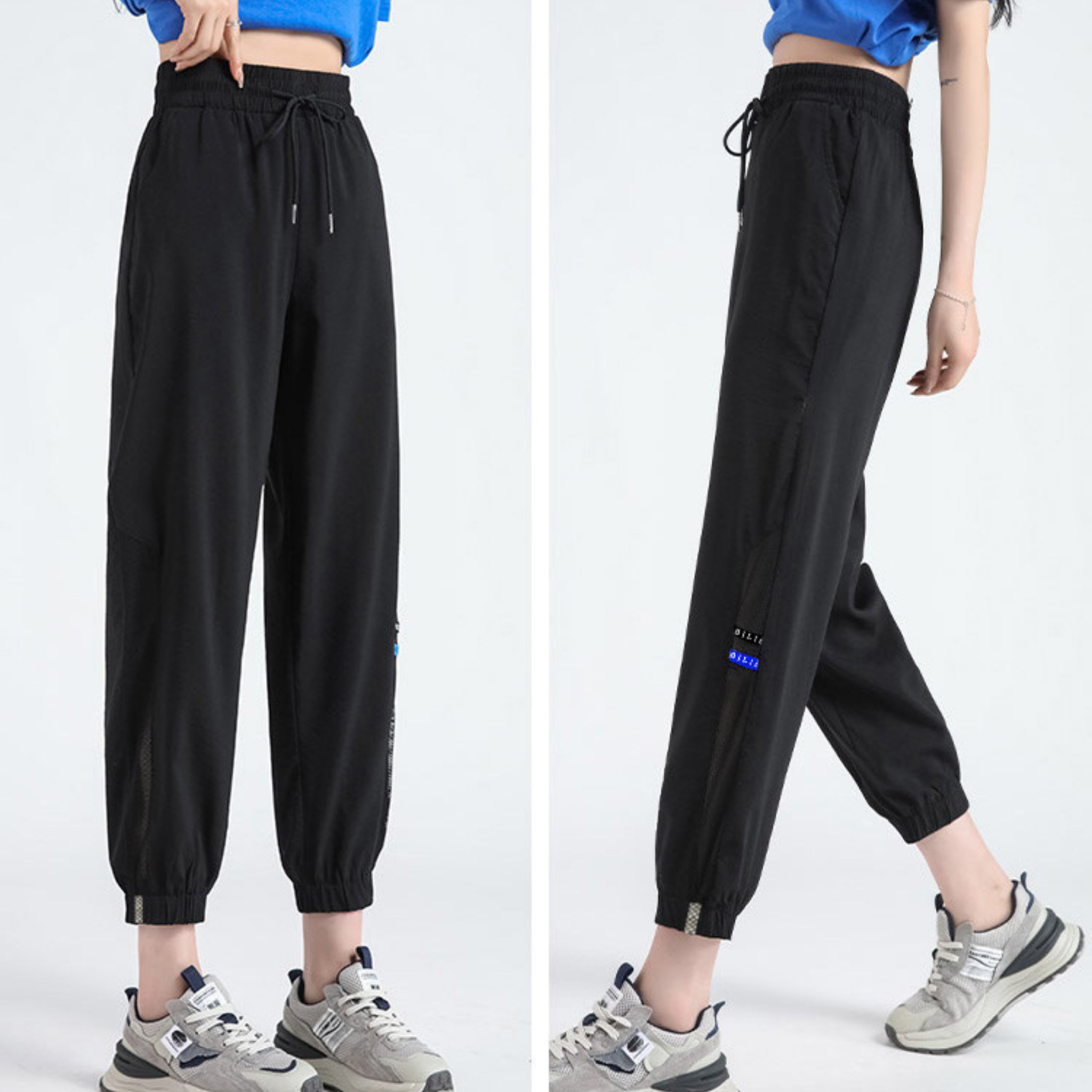 サイドメッシュ アイスシルク ロングパンツ