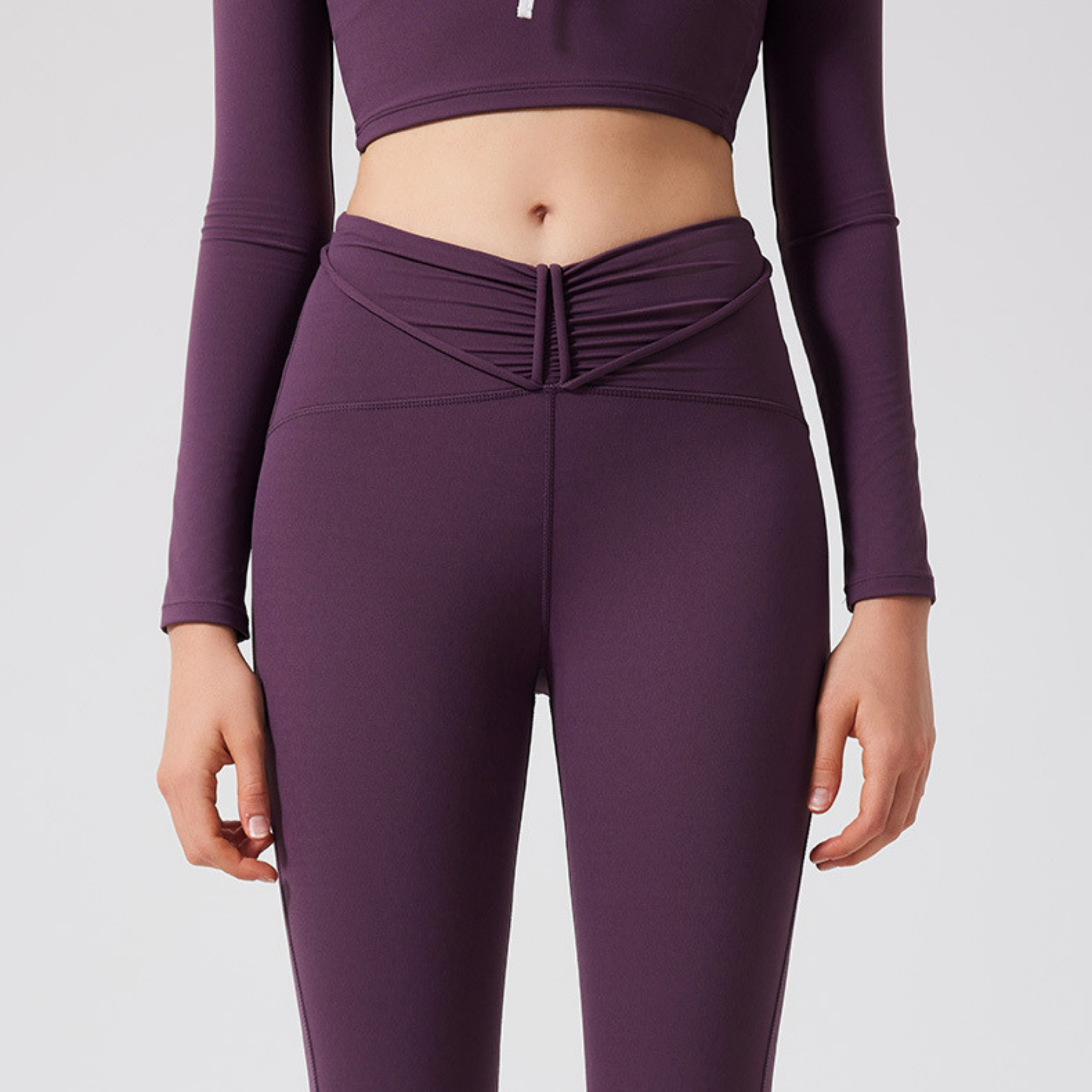 Vフロント ロープデザイン レギンス