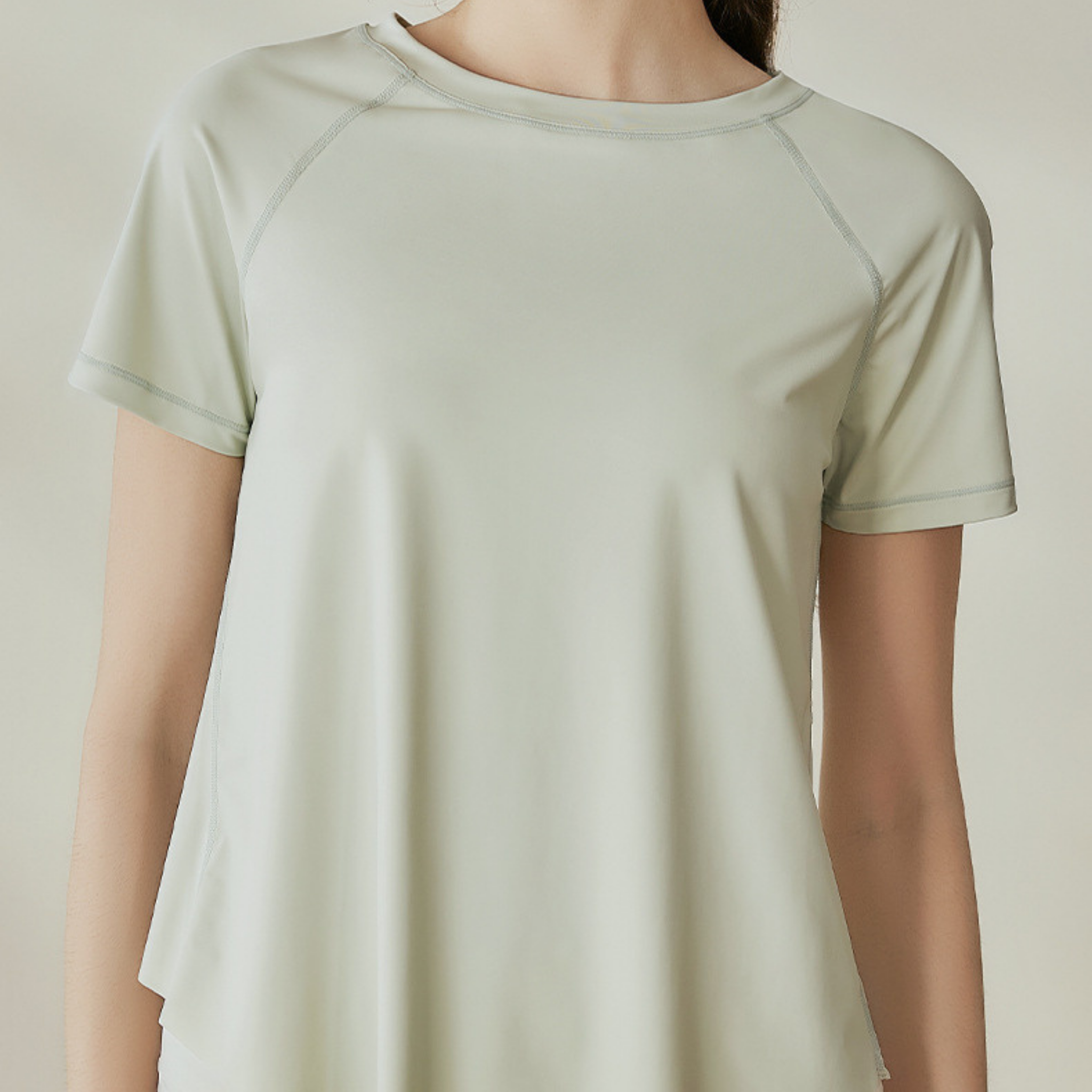 アイスシルク バックスリット ヨガ Tシャツ