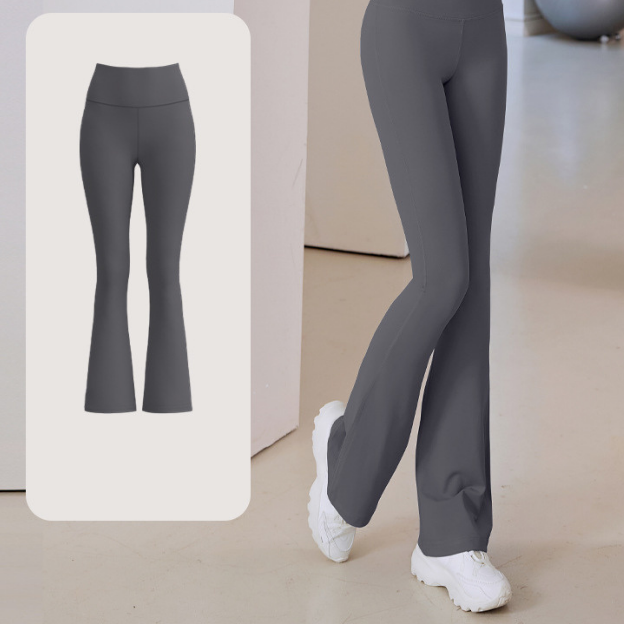 ベーシックフレアパンツ S~3XL