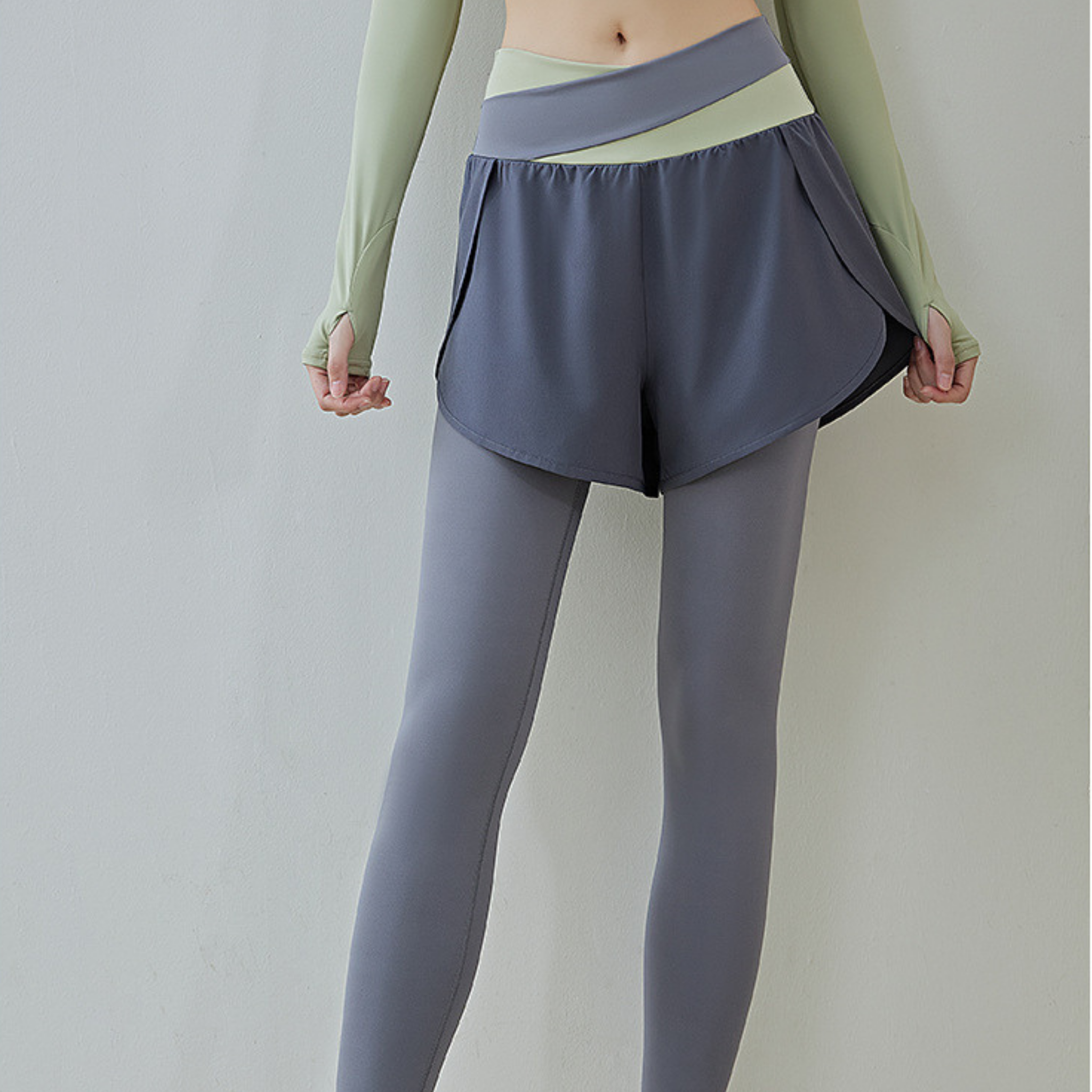 シャープライン ツーピース ハイウエスト レギンス