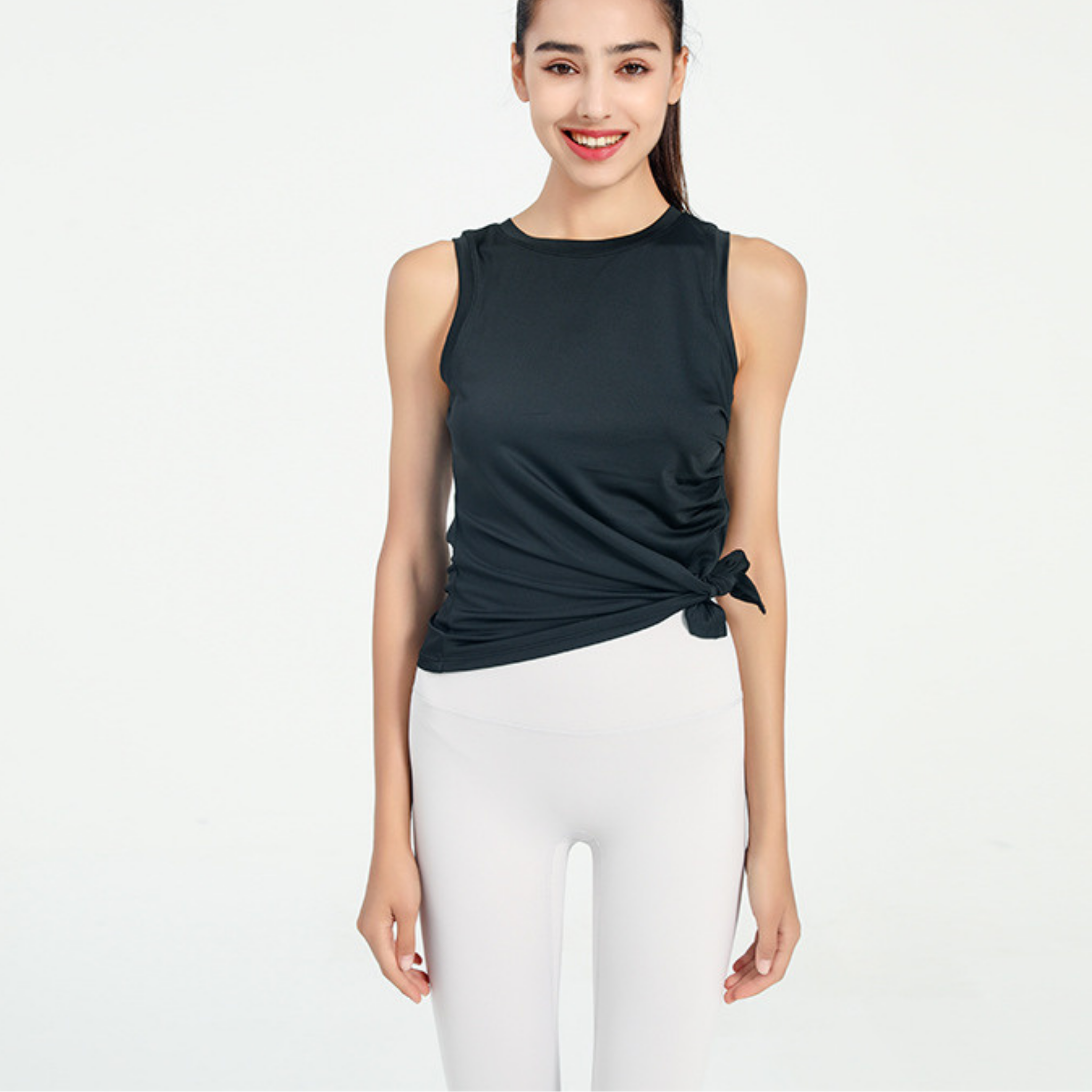 サイドギャザーTシャツ