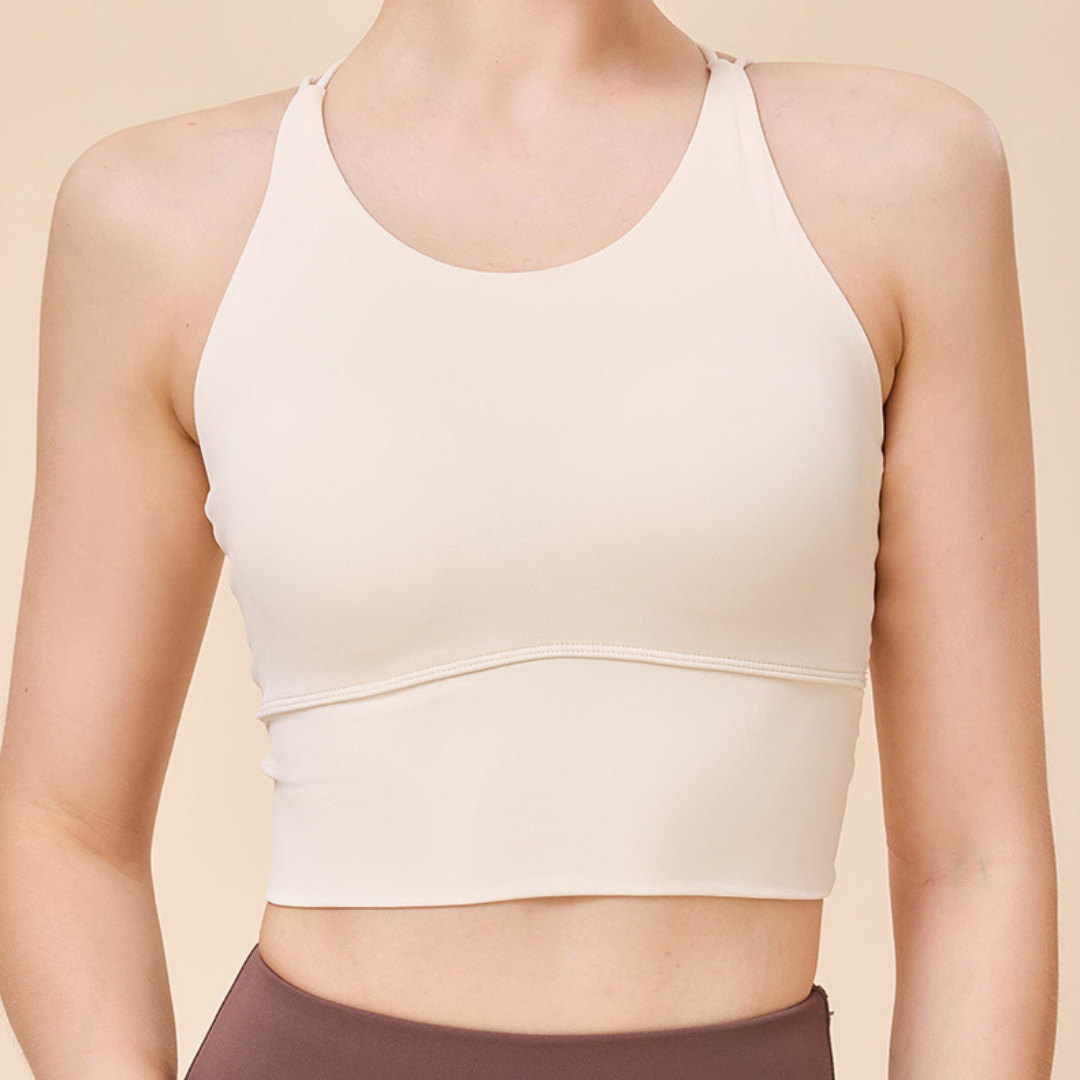 ダブルショルダー バッククロス スポーツブラ