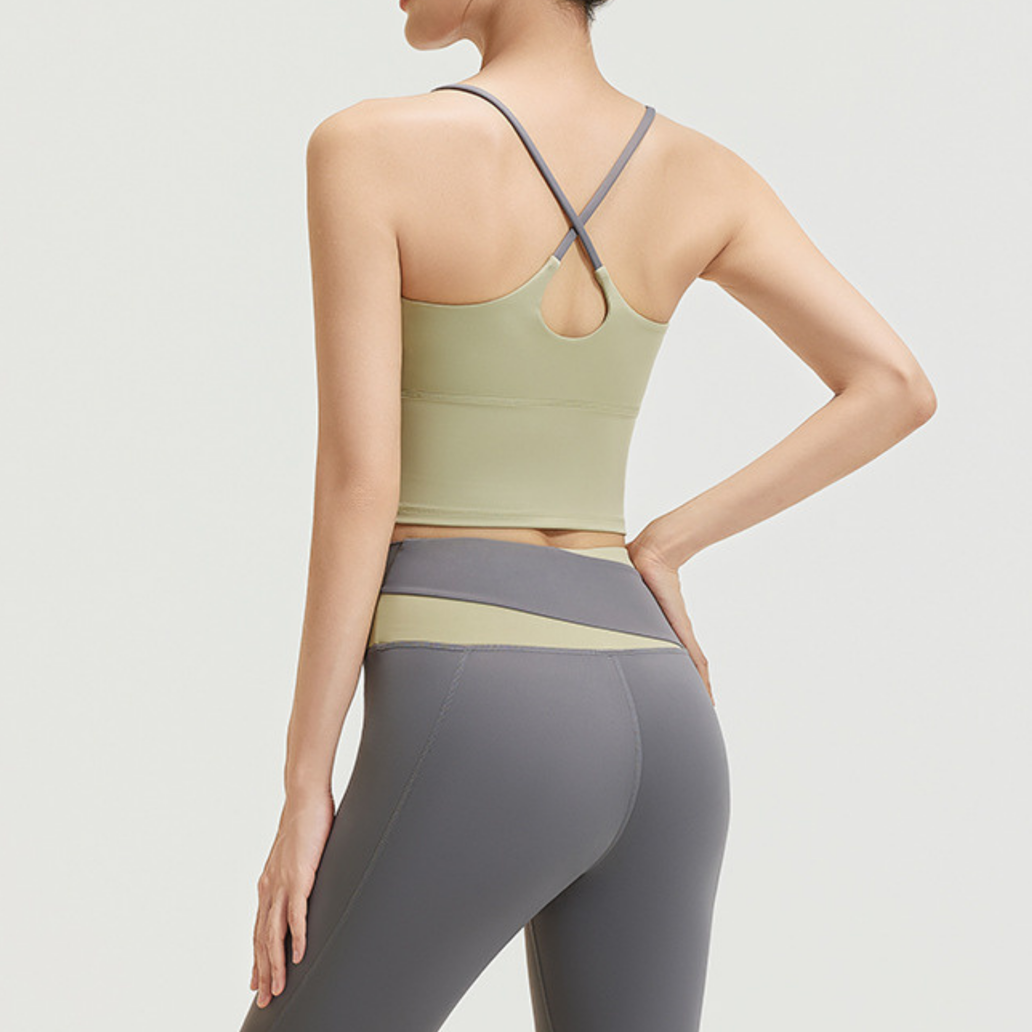 バッククロスシンプル ブラトップ&シャープラインレギンス セット