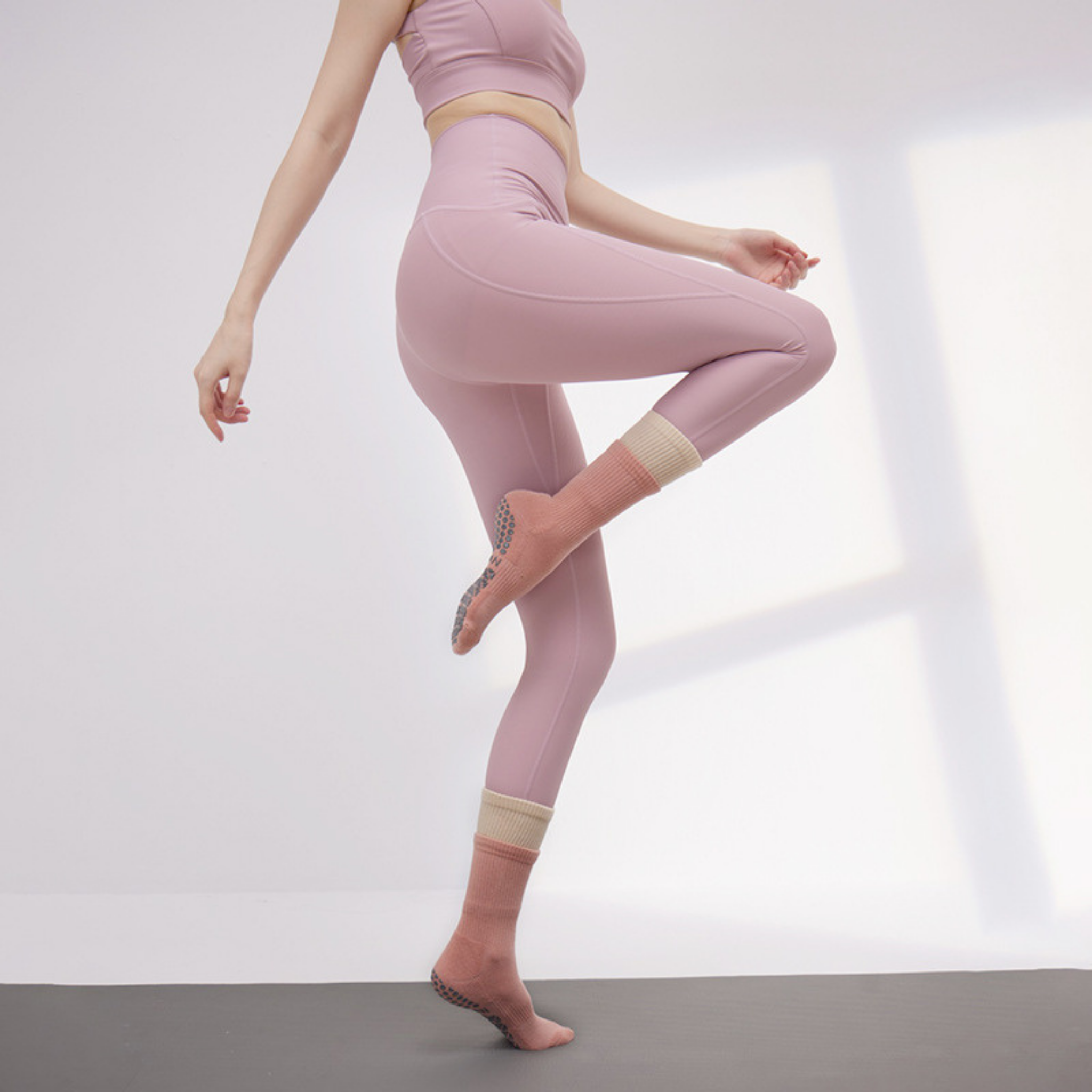 バイカラー 二重リブデザイン ソックス